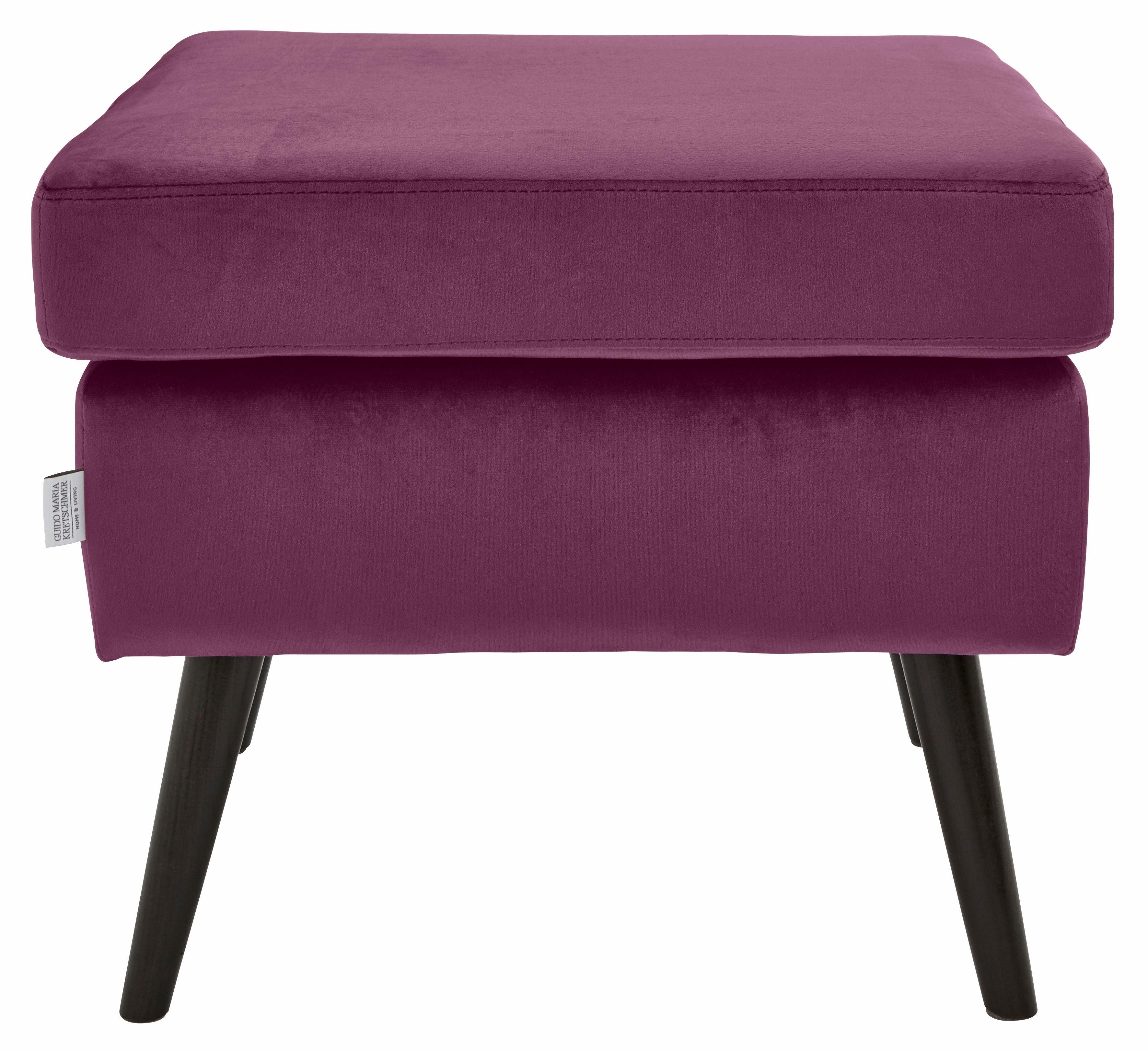 Guido Maria Kretschmer Home&Living Hocker Salla Overtrekstof ook in luxe-microvezel in imitatiebont-look