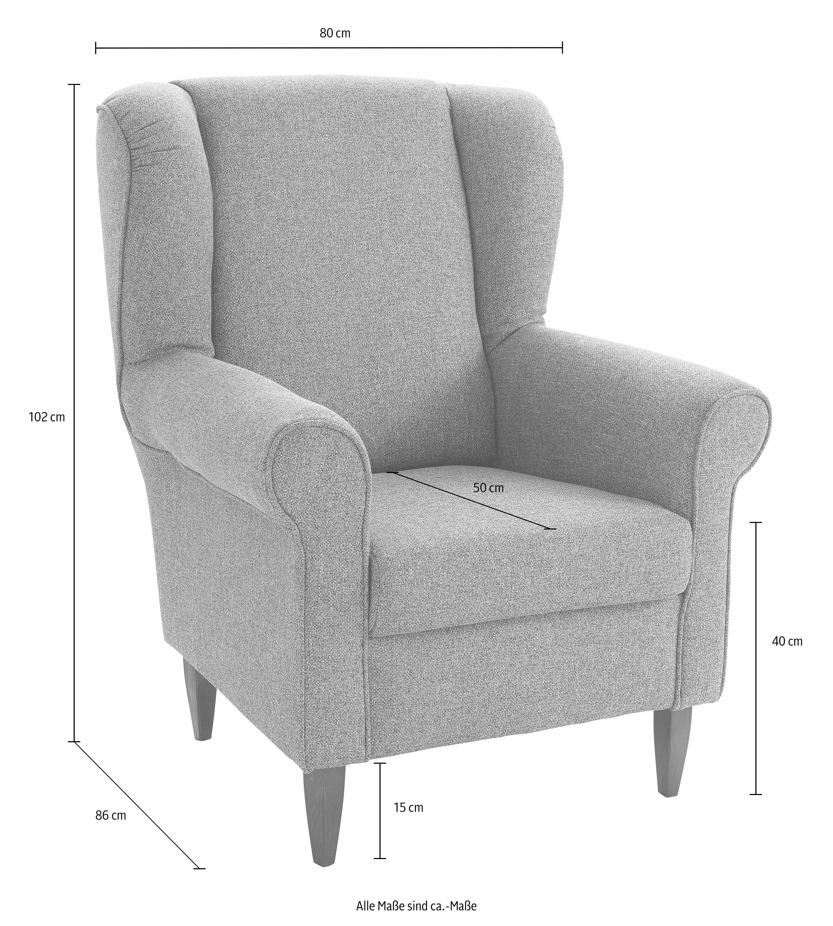 INOSIGN Oorfauteuil Asino met binnenvering