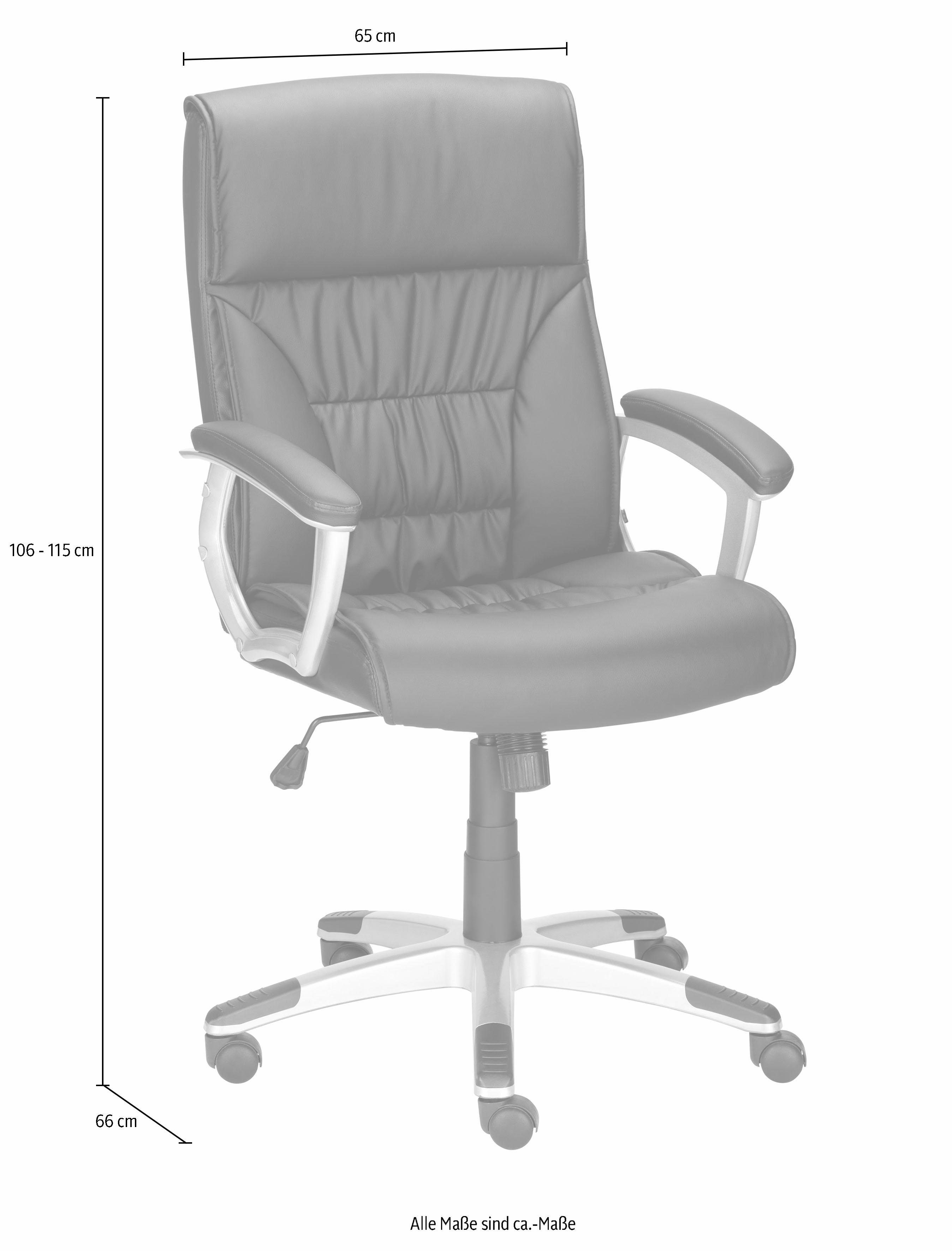 INOSIGN Bureaustoel Flori met lendensteun & schommelfunctie, ergonomische directiestoel