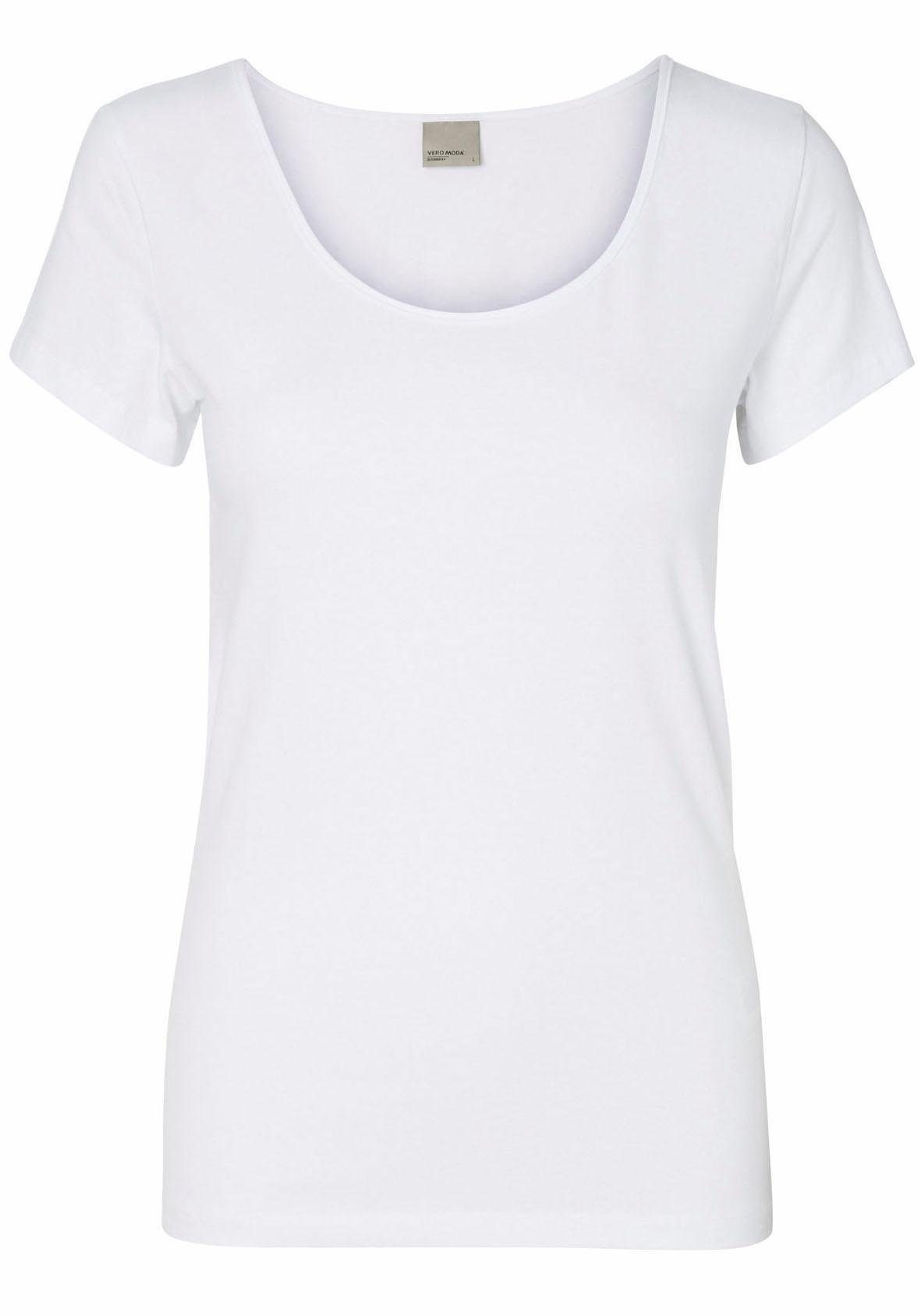 Vero Moda Shirt met ronde hals VMMAXI MY SOFT SS U-NECK