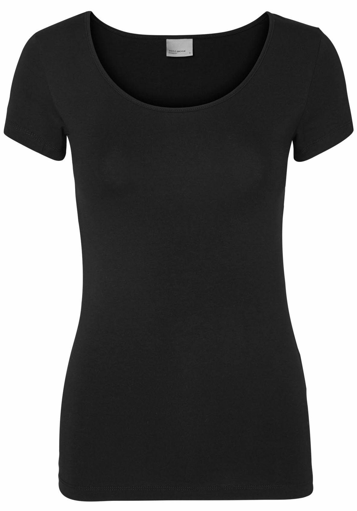 Vero Moda Shirt met ronde hals VMMAXI MY SOFT SS U-NECK