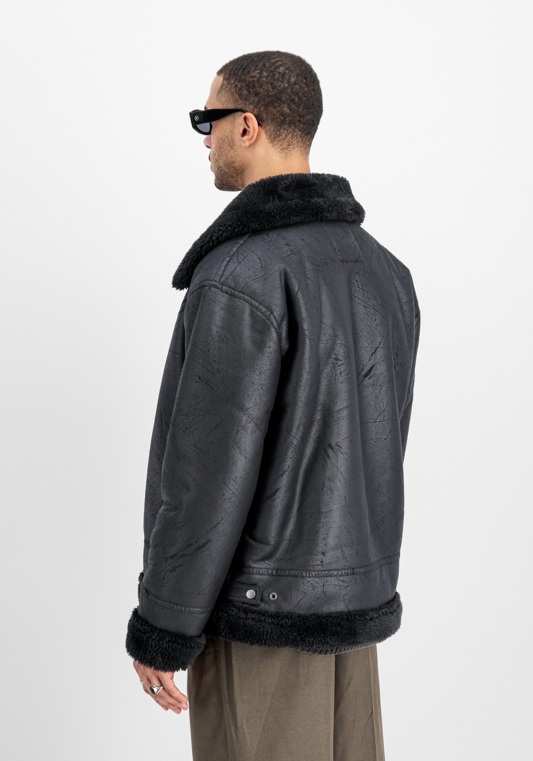 Alpha Industries Leren jack Alpha Industries Men - Bomber Jackets B-3 Faux Leather
