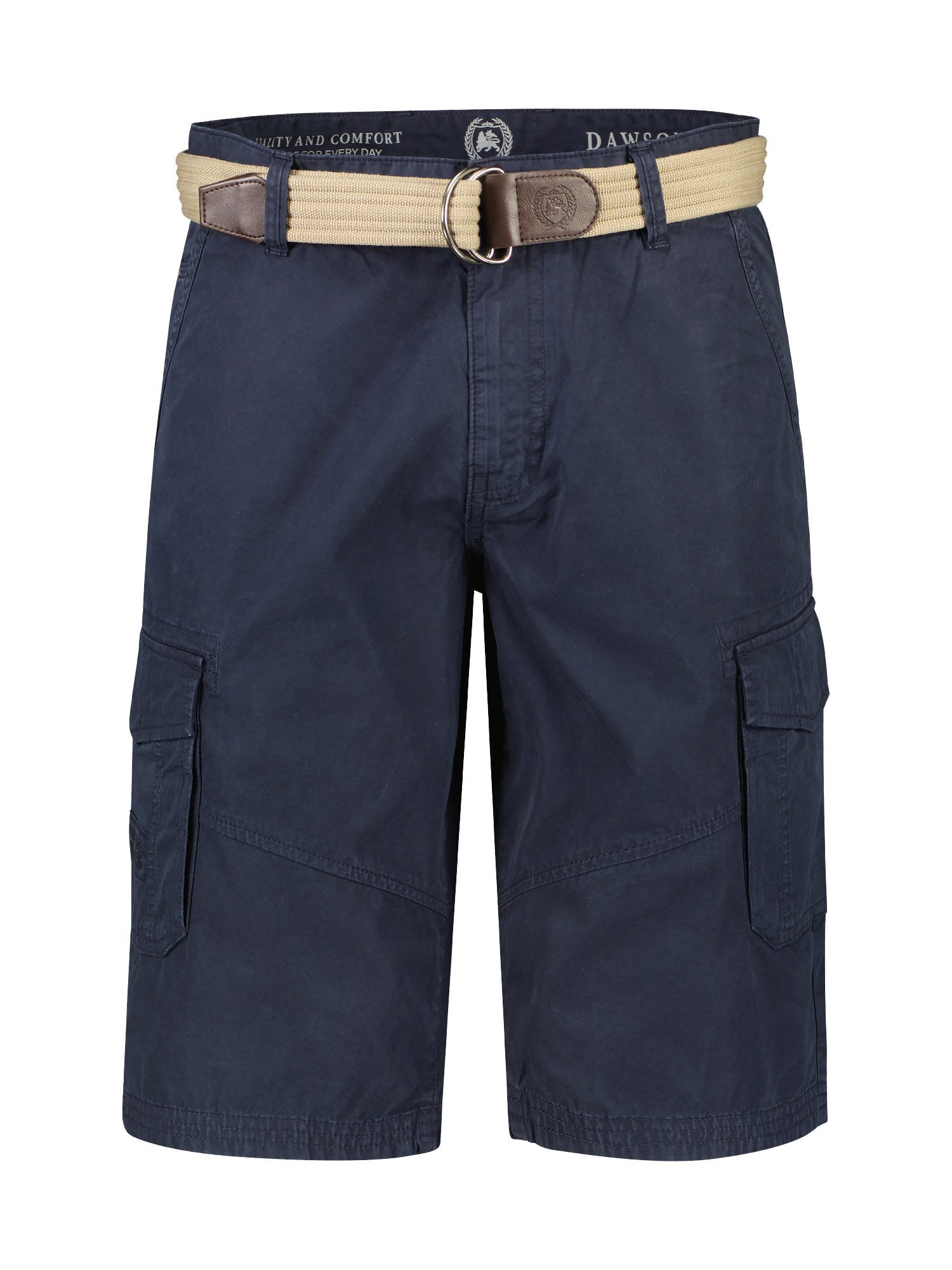 Lerros Bermuda LERROS effen cargobermuda met riem heren broeken maat 30 blauw