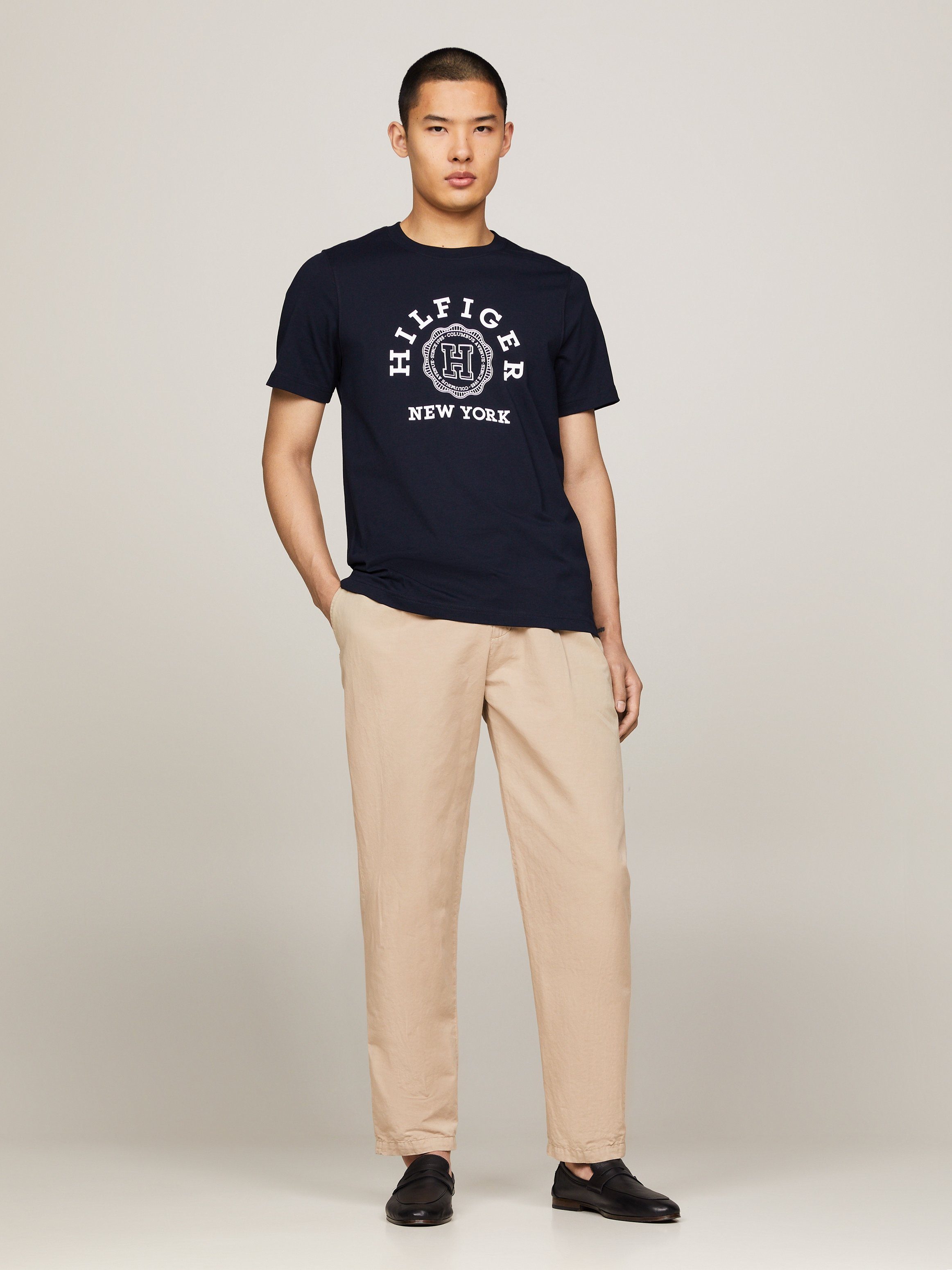 Tommy Hilfiger Shirt met print HILFIGER COIN TEE met markante print