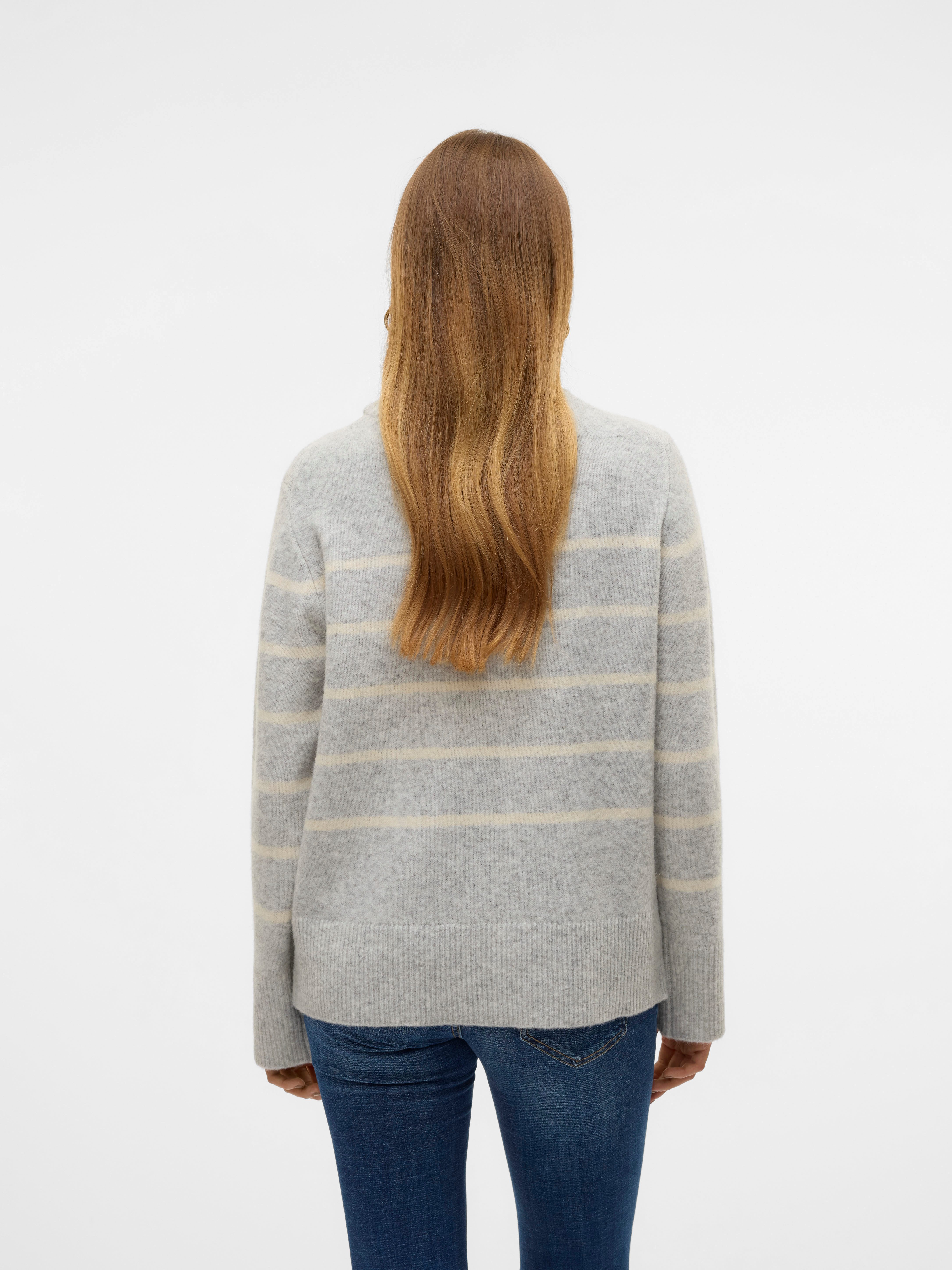 Vero Moda Gebreide trui VMFLAWLESS LS O-NECK PULLOVER GA NOOS