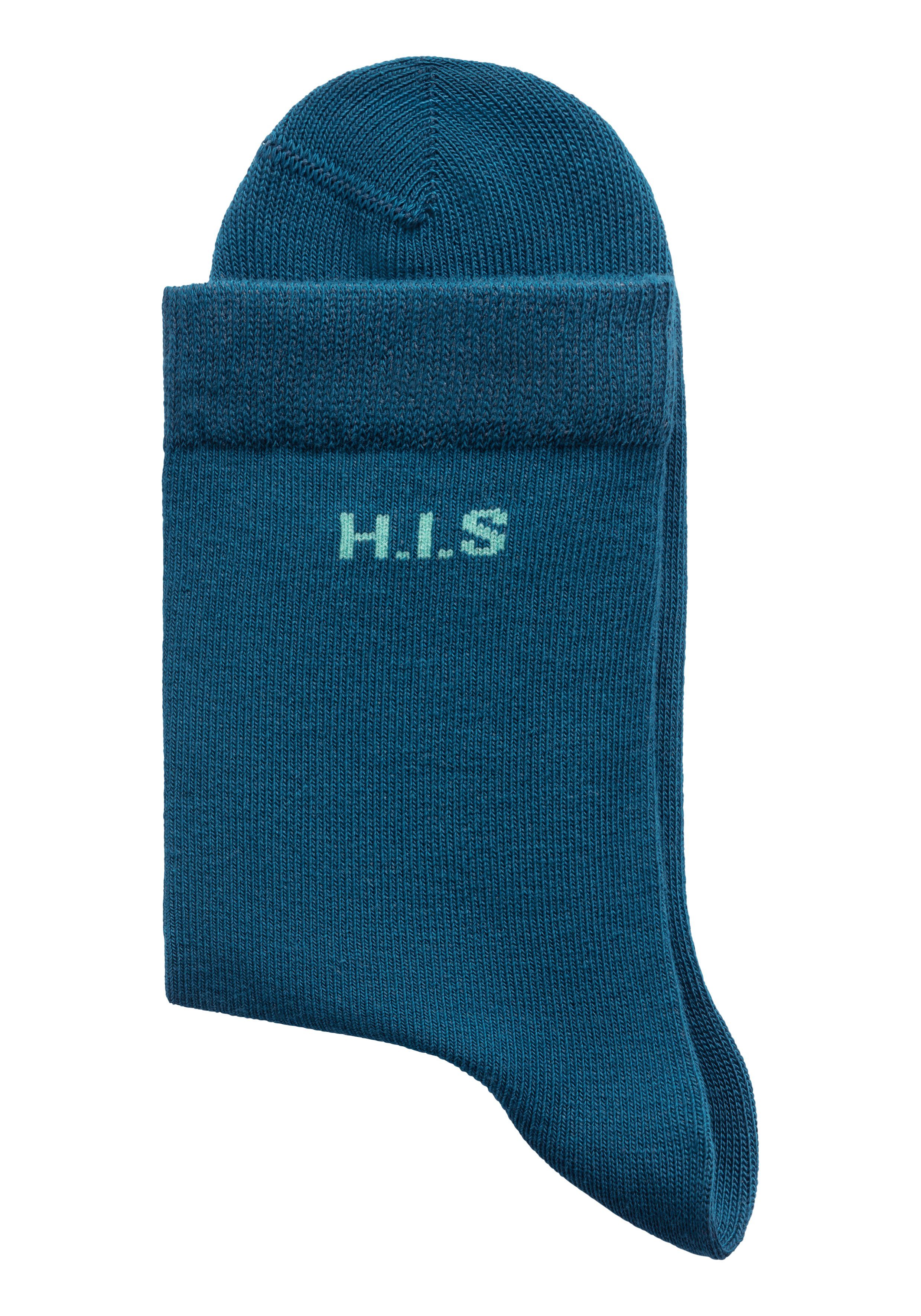 H.I.S Sokken met ingebreid logo (set, 16 paar)