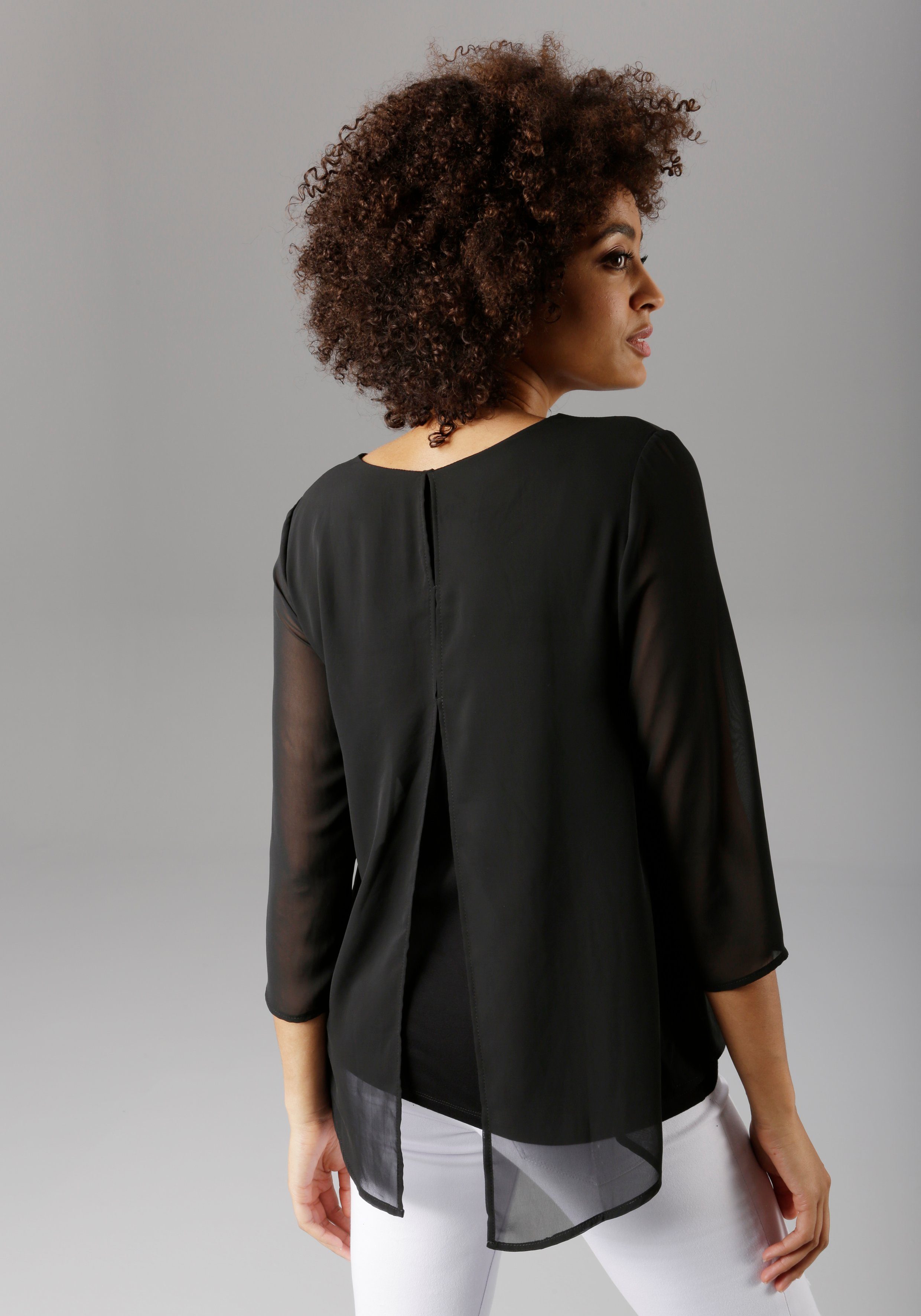 Aniston SELECTED Blouse zonder sluiting met rugsplit