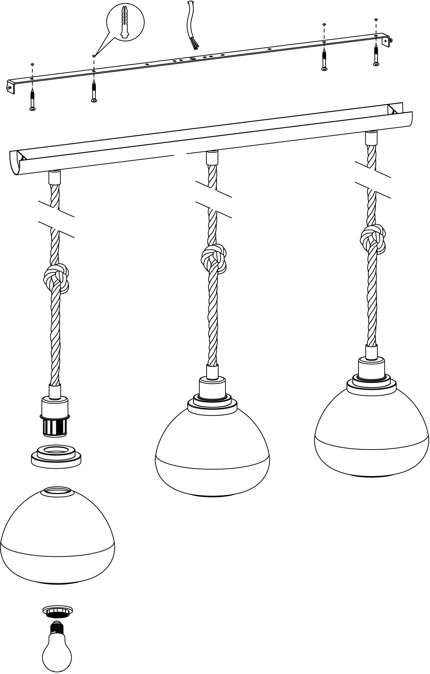 EGLO Hanglamp RAMPSIDE Hanglicht, hanglamp
