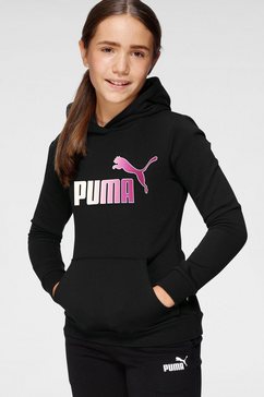 puma hoodie ess+ bleach logo hoodie tr g zwart