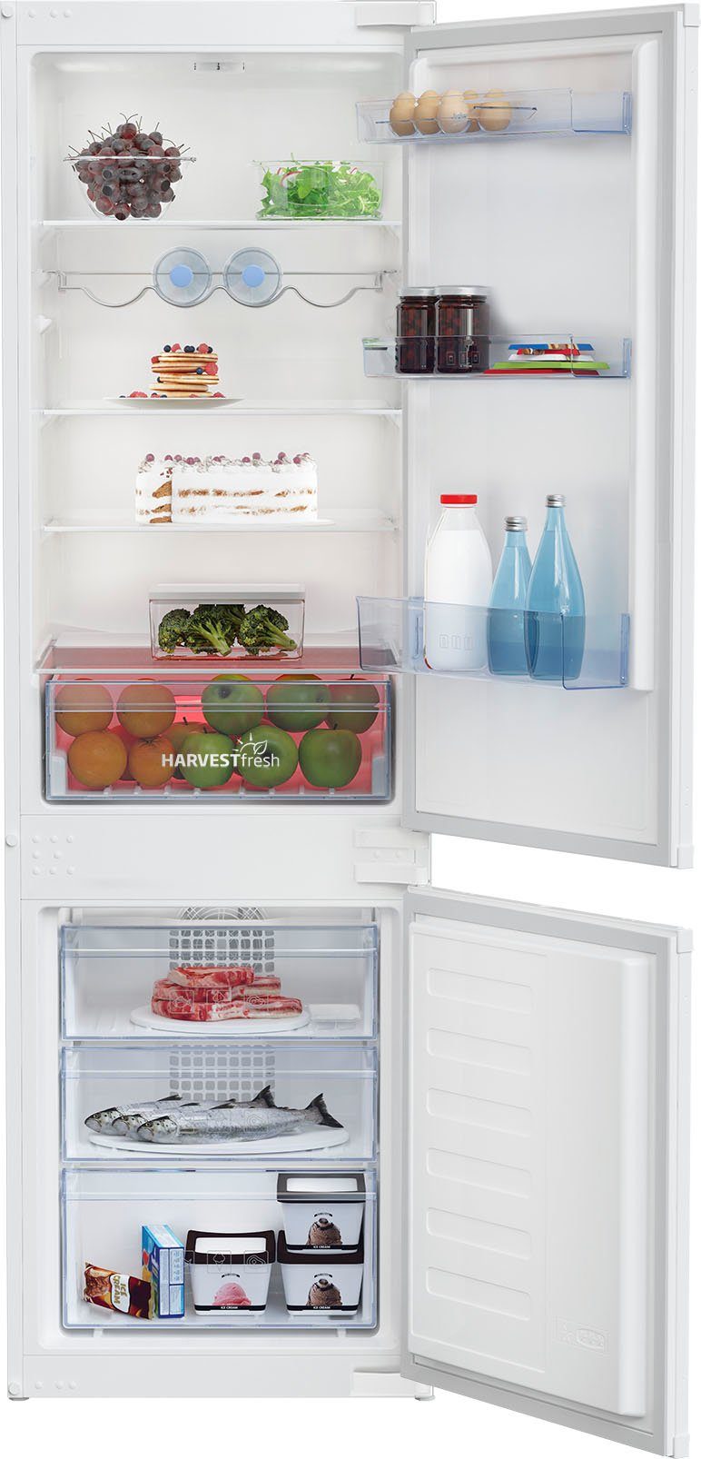 BEKO Inbouw koel-vriescombinatie BCHA275K4SN, 177,5 cm x 54 cm
