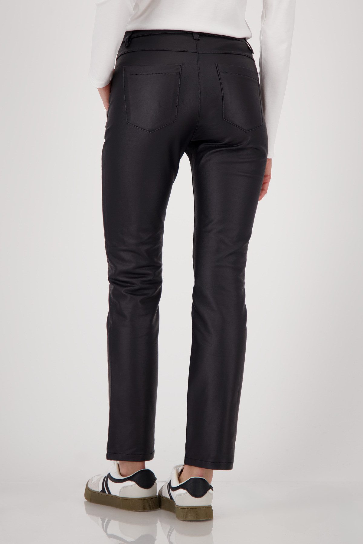 Monari Imitatieleren broek Lederlook