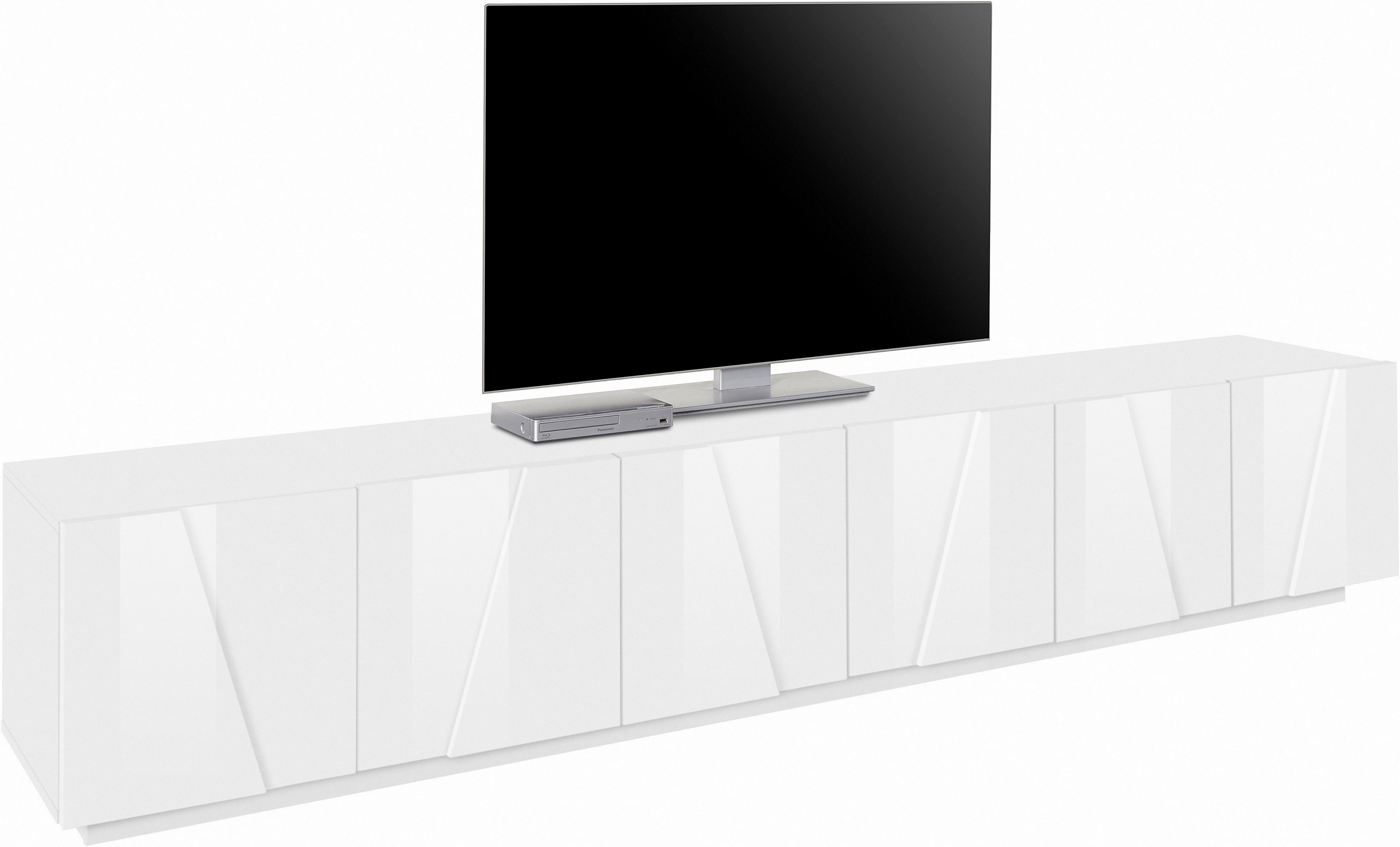 inosign tv-meubel ping breedte 243,8 cm wit