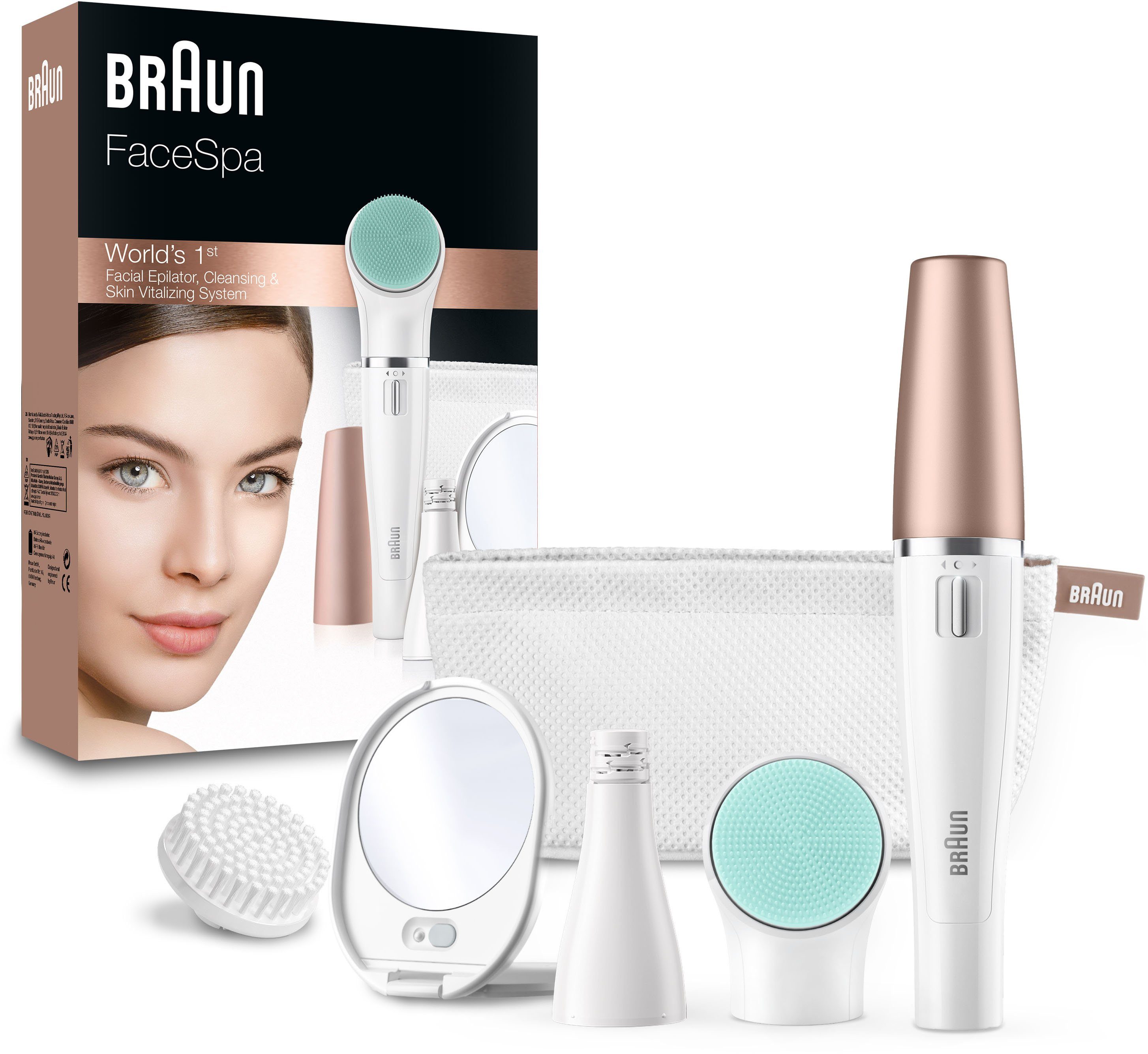 Braun Gezichtsepilator FaceSpa 851V 3-in-1