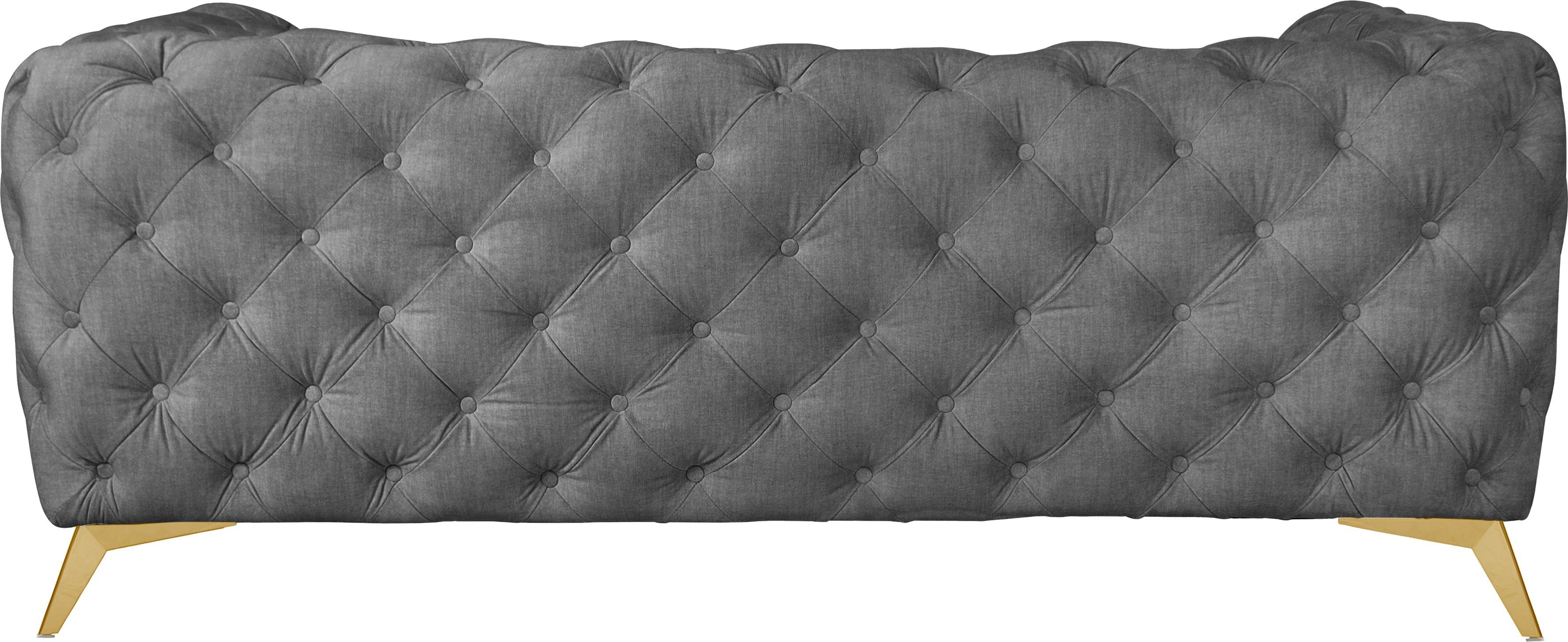 Leonique Chesterfield-bank Glynis luxueuze capitonnage, moderne chesterfield look, kleur van de poten ter keuze