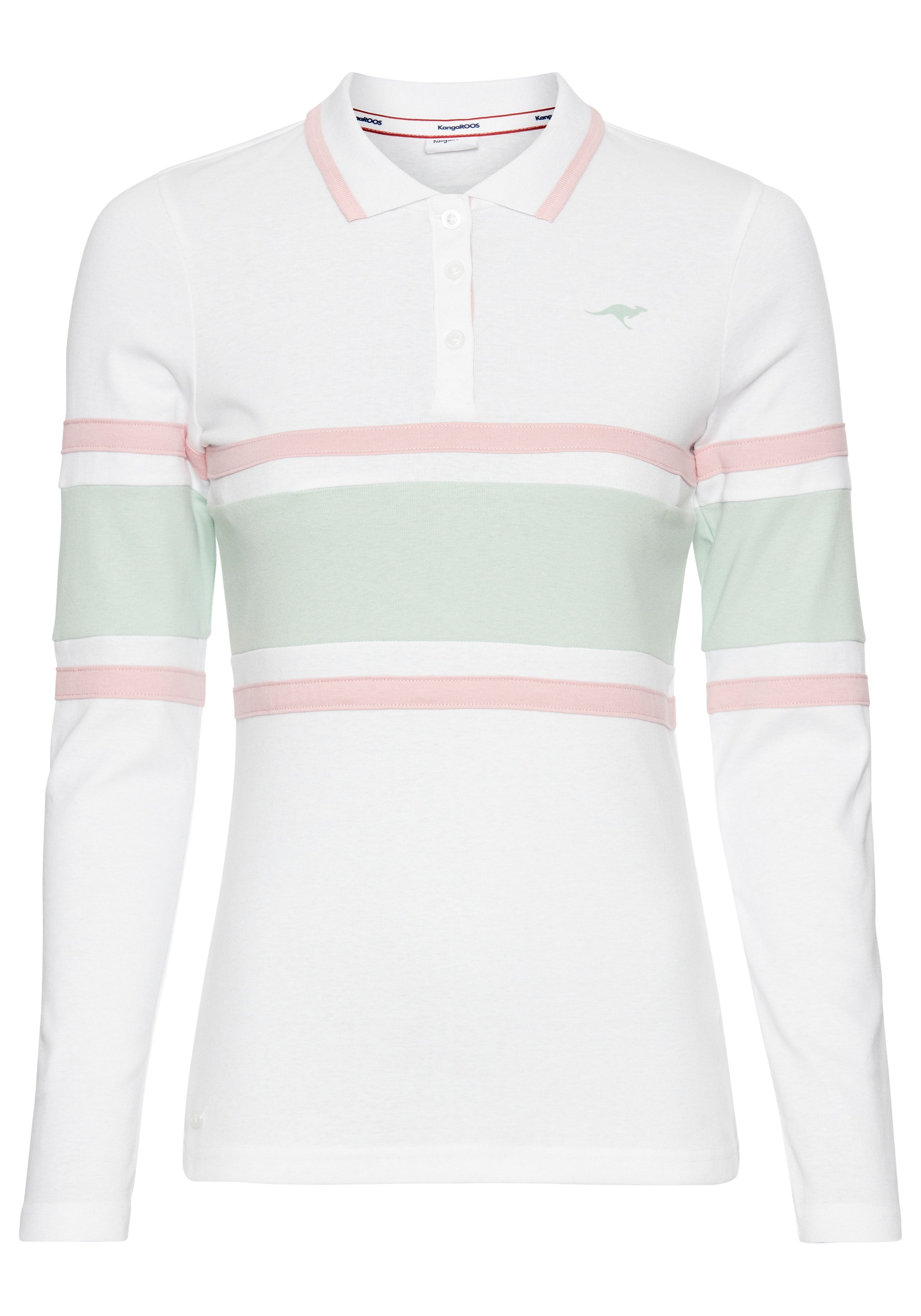 KangaROOS Poloshirt lange mouwen en strepen