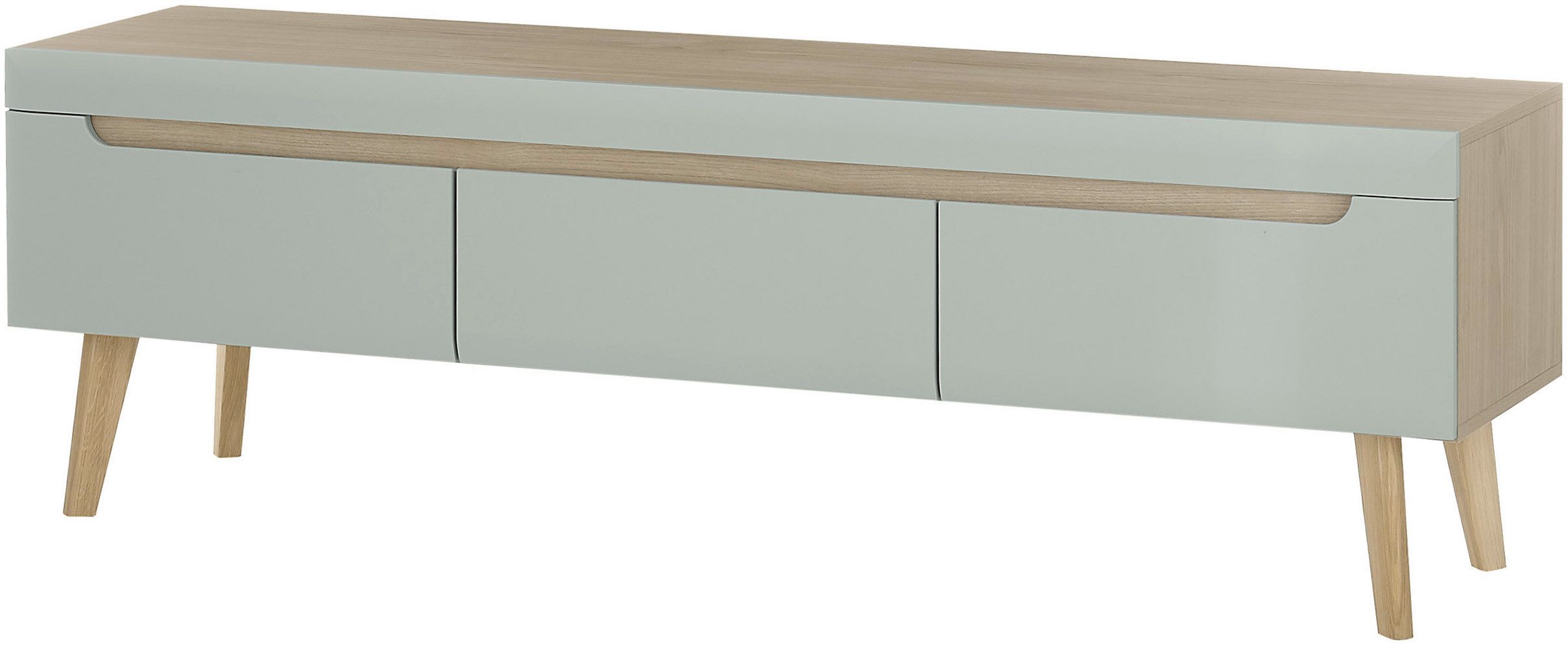 INOSIGN Tv-meubel Torge, TV-kast, TV-kommode, televisiekast, TV-bord afgeschuinde poten, drie kleuren, scandi design, 160 cm breed (1 stuk)