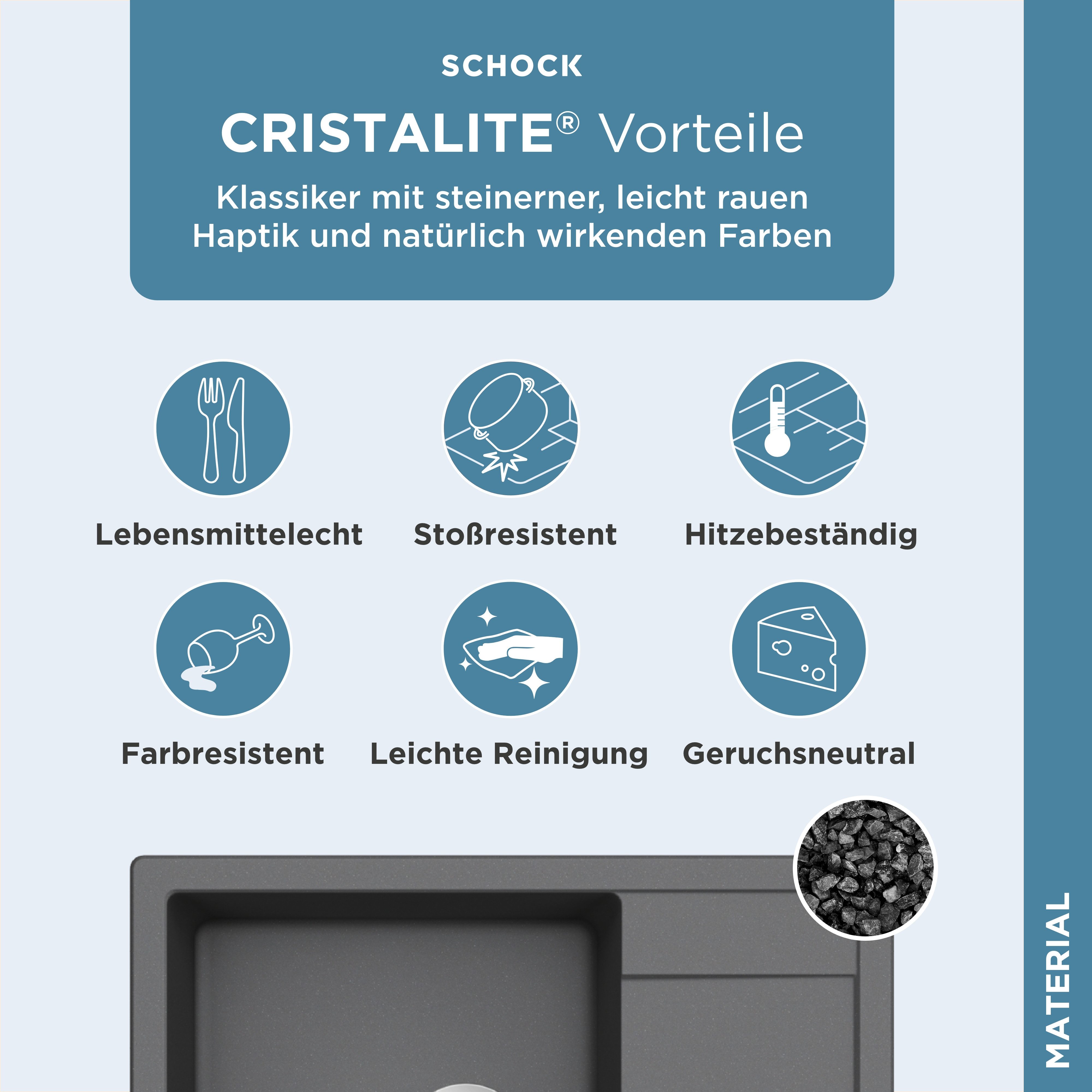 Schock Granieten spoelbak Lucca Plus