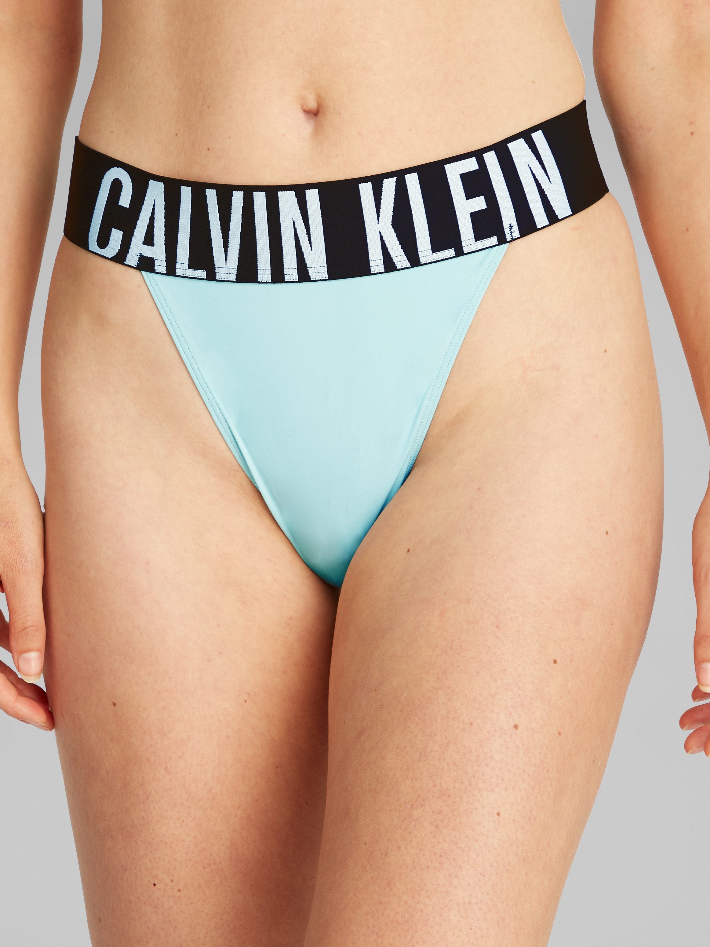 Calvin Klein String HIGH LEG THONG dames strings maat L (40) blauw