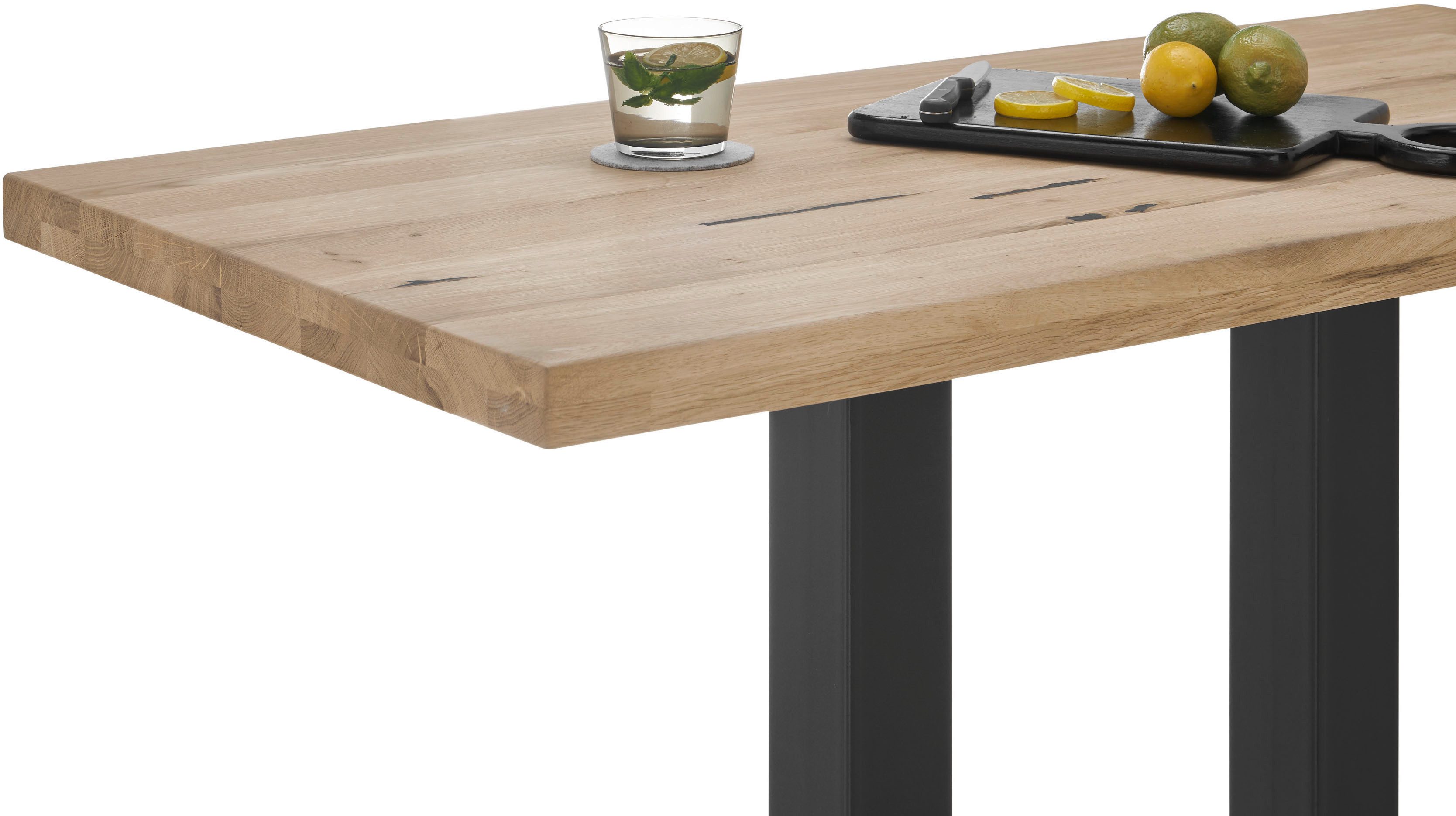 Stolkom Bartafel Jay eik massief hout geolied, hoge tafel BxHxD 120x104x60 cm