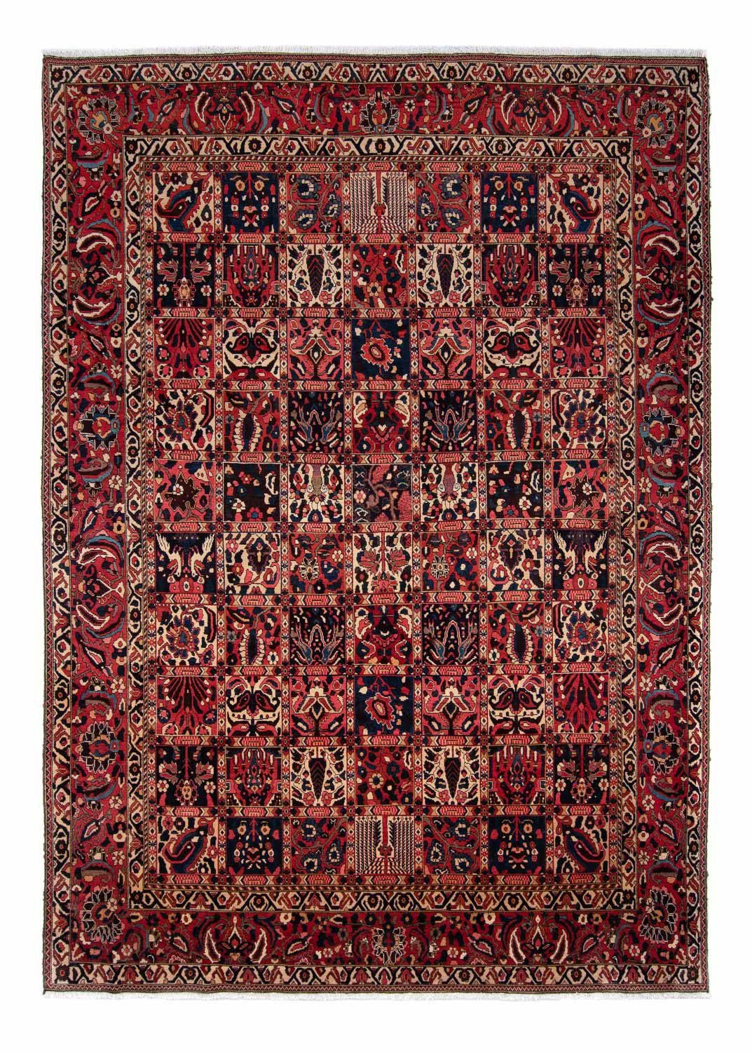 morgenland Wollen kleed Moud figuratief beige 193 x 148 cm Uniek exemplaar met certificaat
