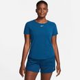 nike trainingsshirt dri-fit uv one luxe women's standard fit short-sleeve top blauw