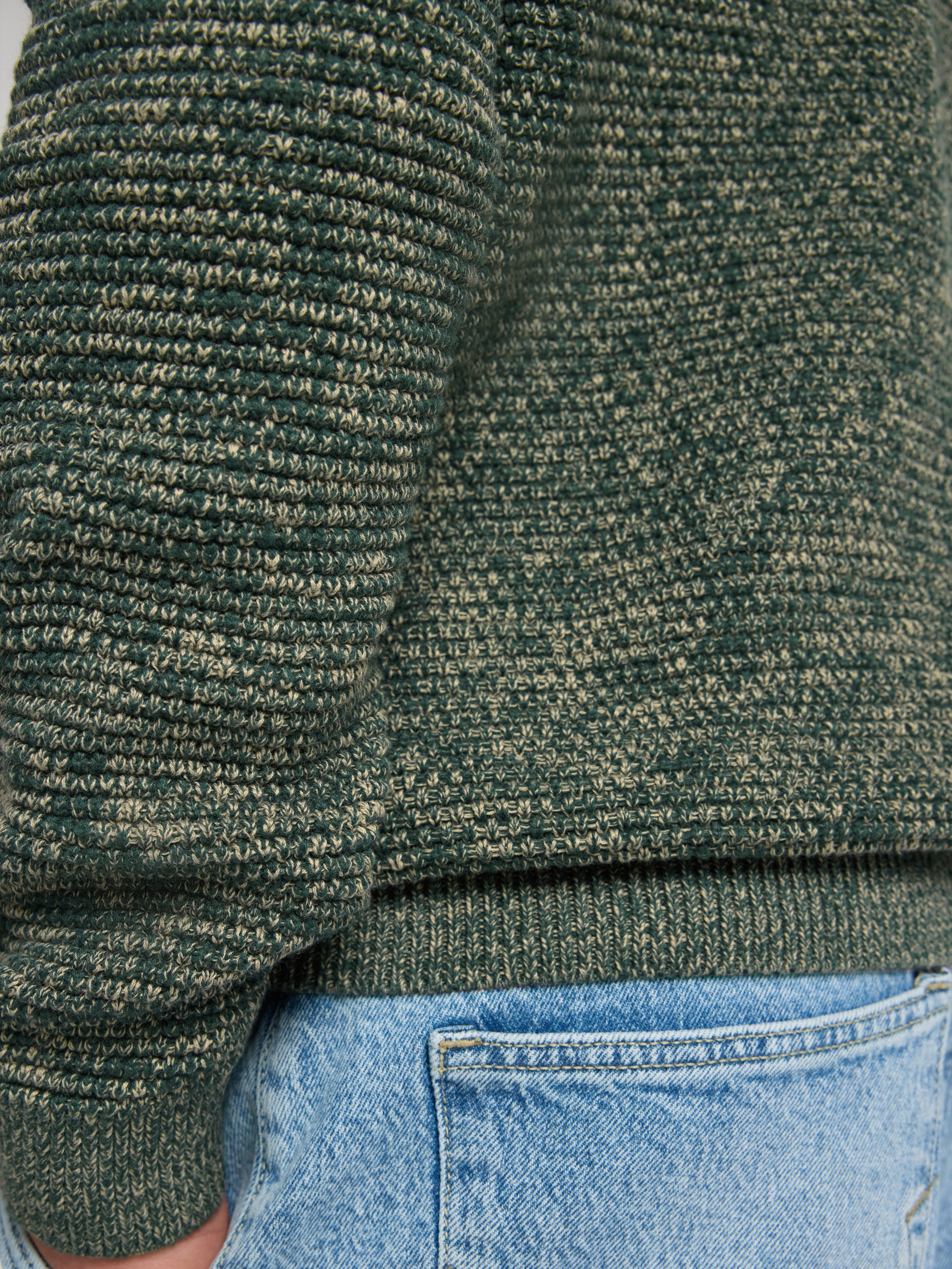 SELECTED HOMME Trui met ronde hals SLHVINCE LS KNIT BUBBLE CREW NECK NOOS