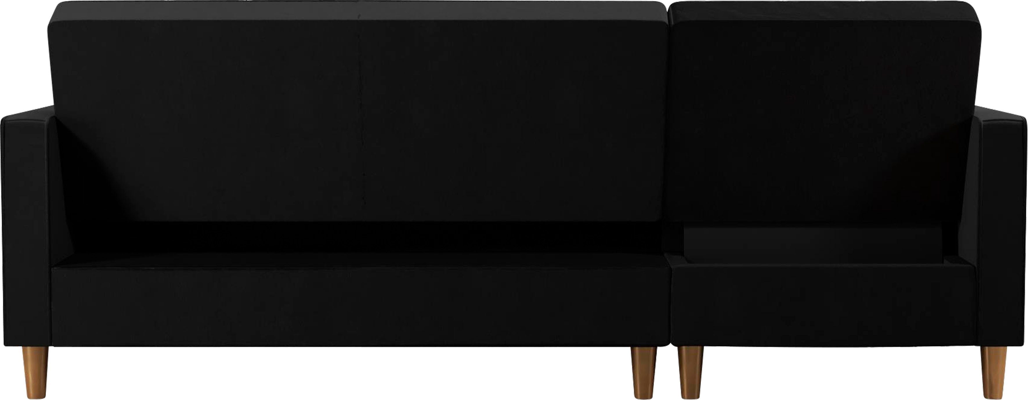 CosmoLiving by Cosmopolitan Hoekbank Liberty, L-vorm met slaapfunctie, récamier aan beide kanten te monteren, zithoogte 43 cm