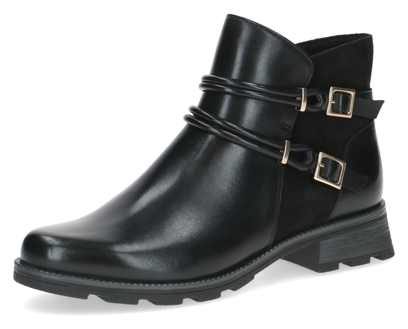 Caprice Laarsjes blokhak, ankleboots, comfort schoen met praktische rits