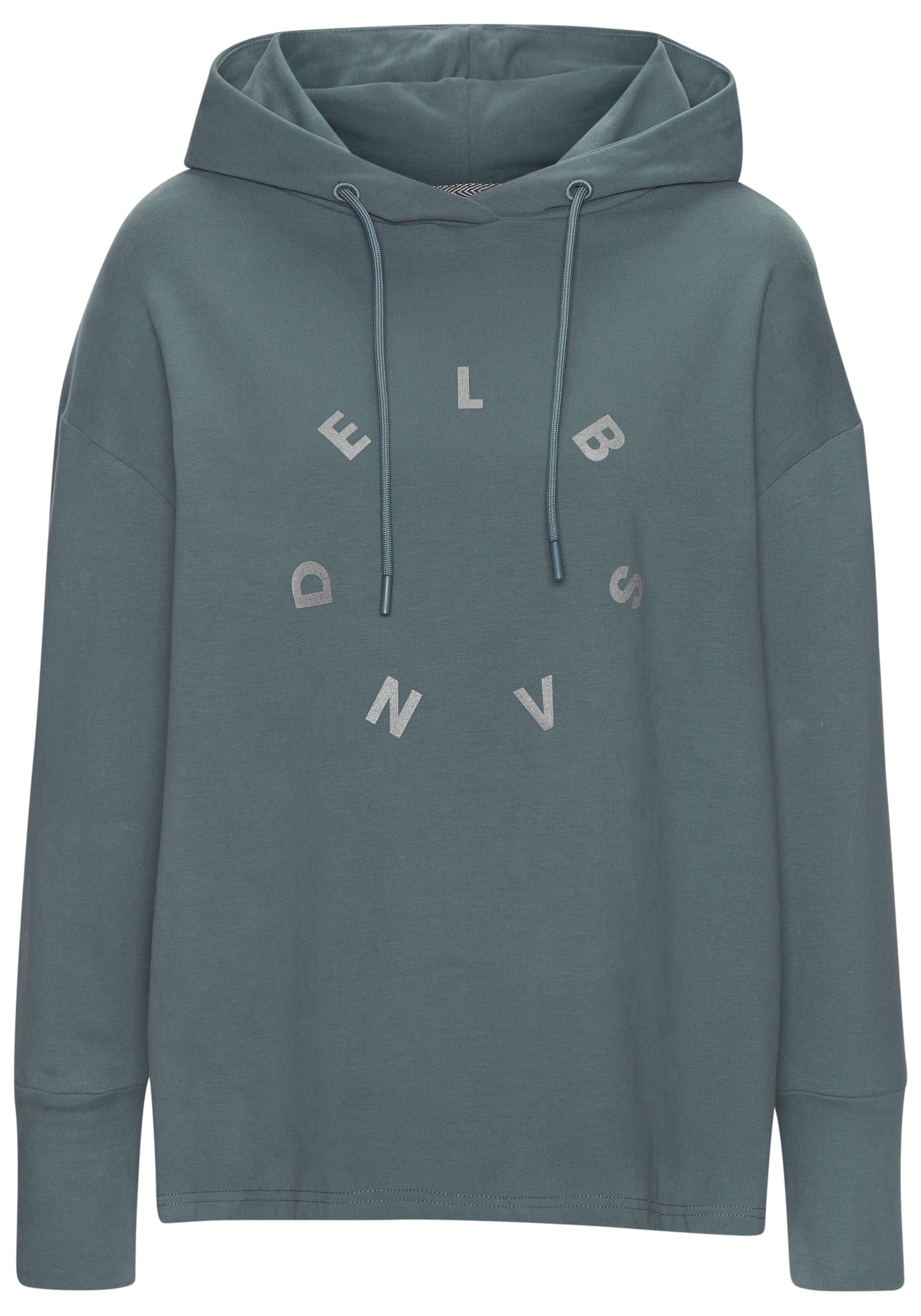 Elbsand Hoodie Darisa met logoprint voor, hoodie, sportief-casual