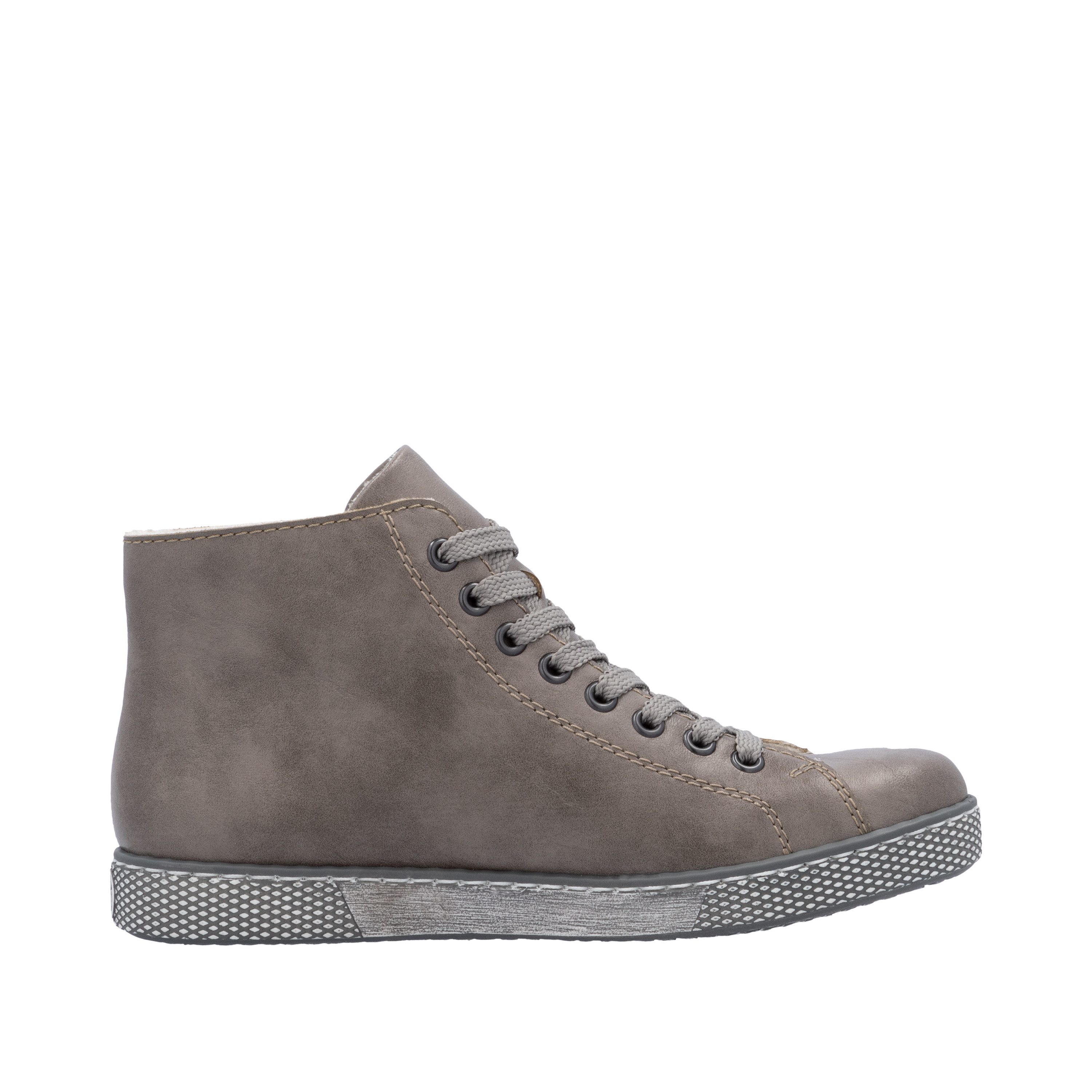 Rieker Hoge veterschoenen , veterschoen, casual laarzen met rits aan de buitenkant