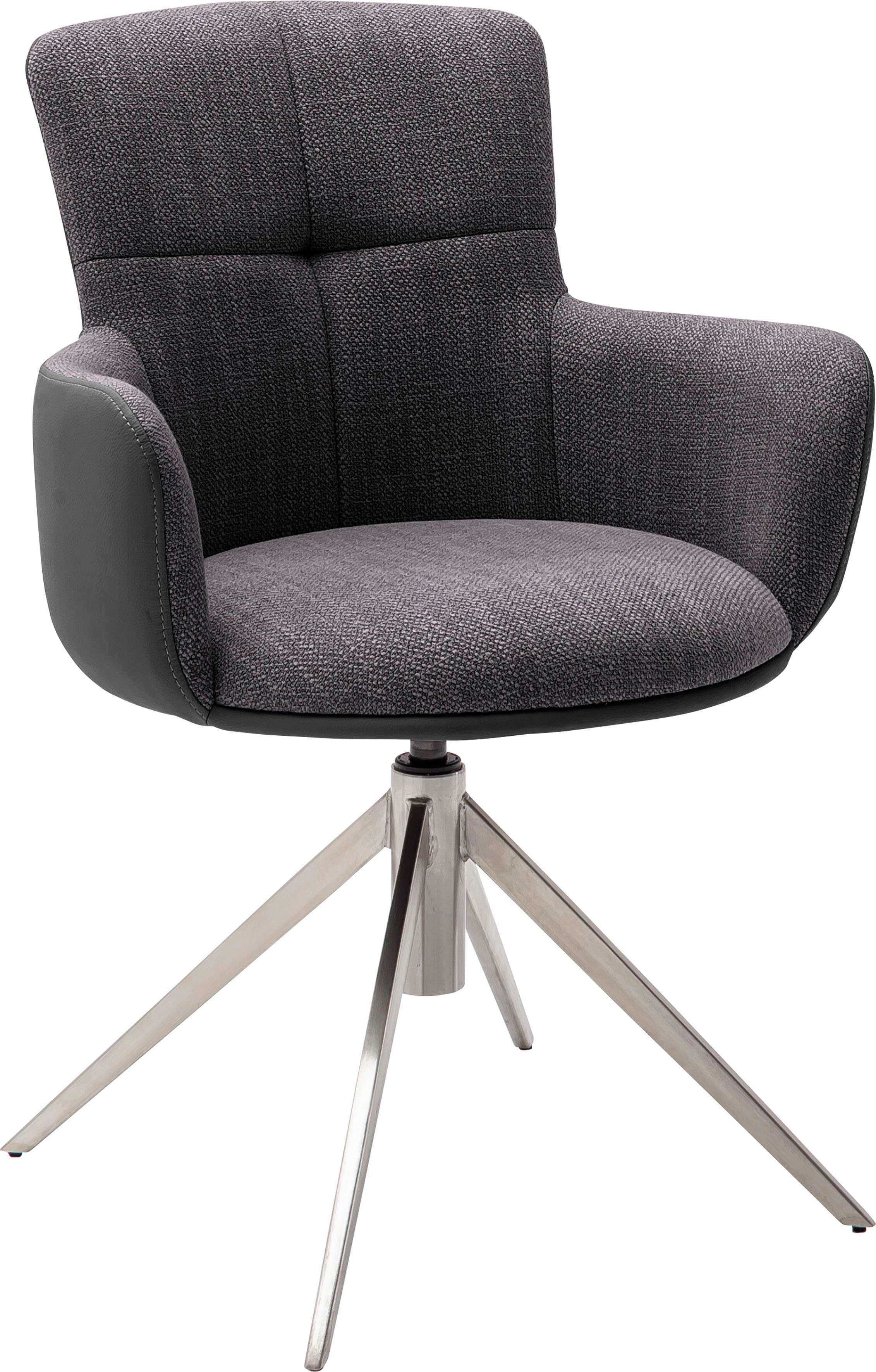 MCA furniture Eetkamerstoel Mecana set van 2 materialenmix, stoel 360° draaibaar met nivellering, tot 120 kg (set, 2 stuks)