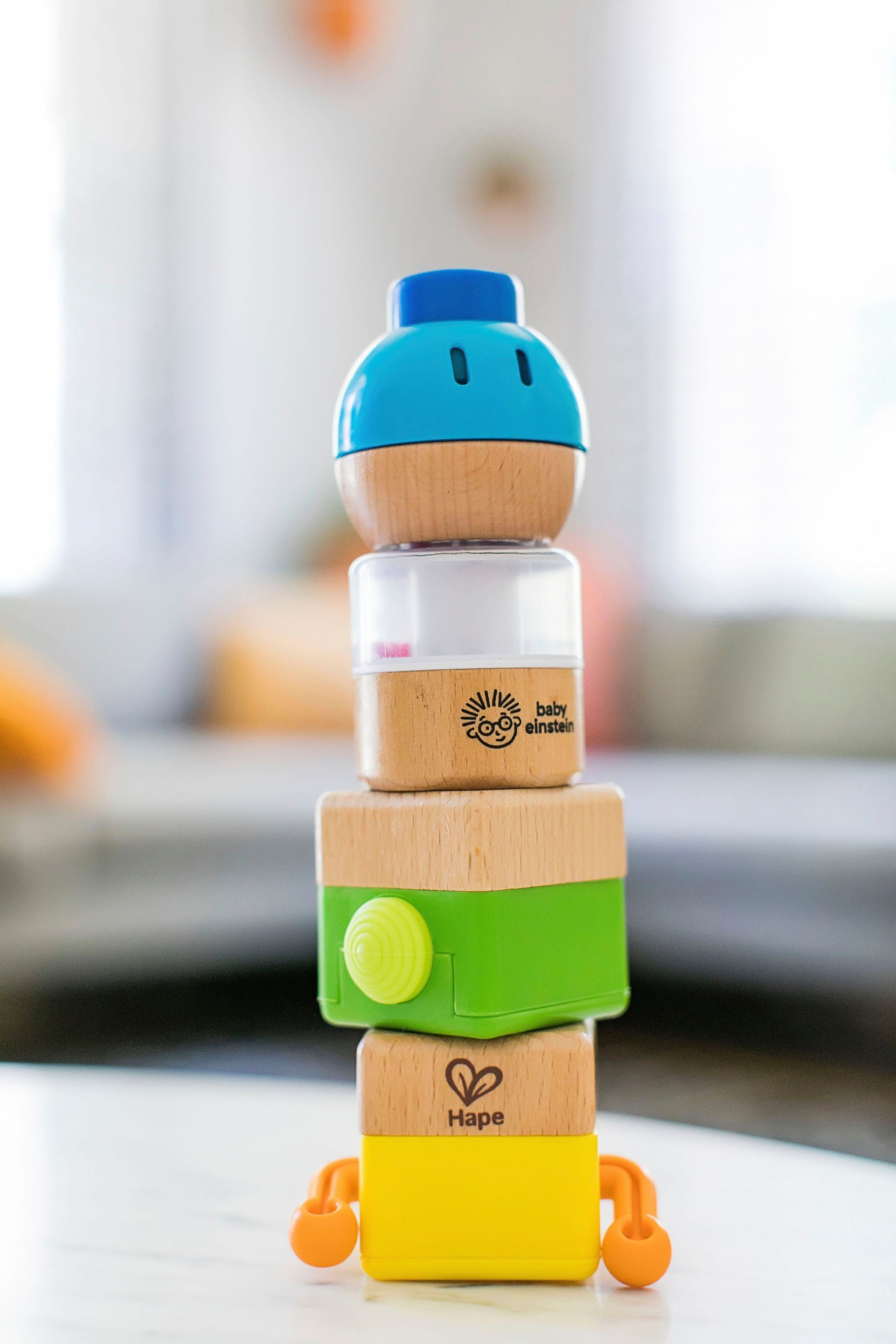 Hape Speelgoedblokken Baby Einstein , vier gekke bouwstenen (4-delig)