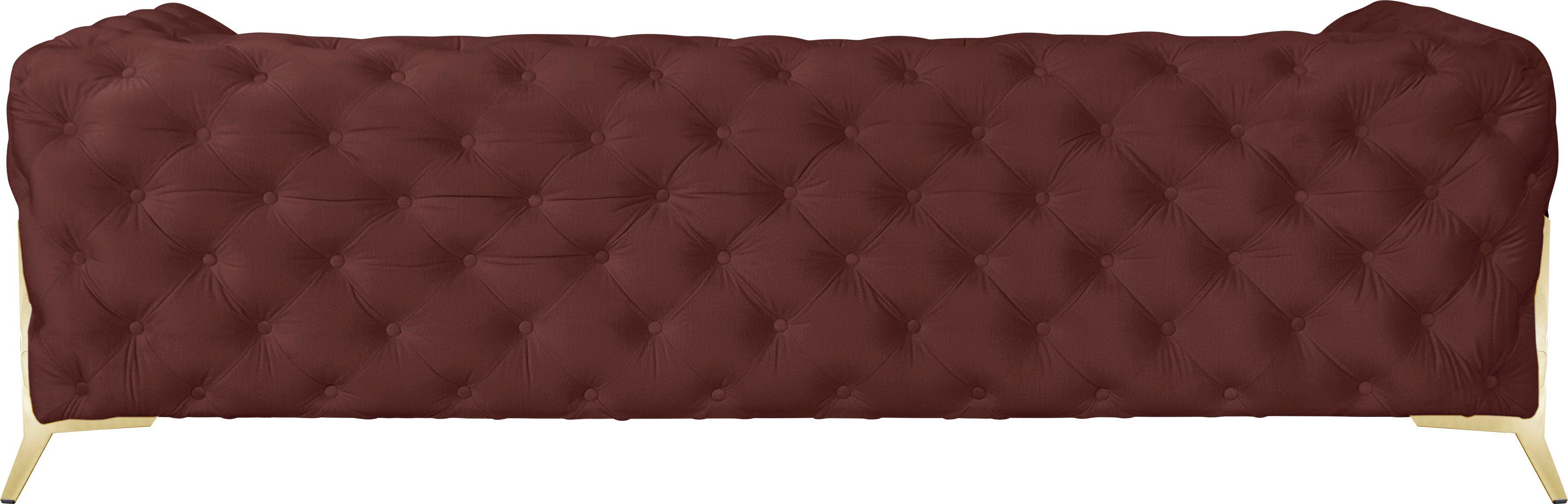 Leonique Chesterfield-bank Amaury luxueuze capitonnage, moderne chesterfield look, kleur van de poten ter keuze