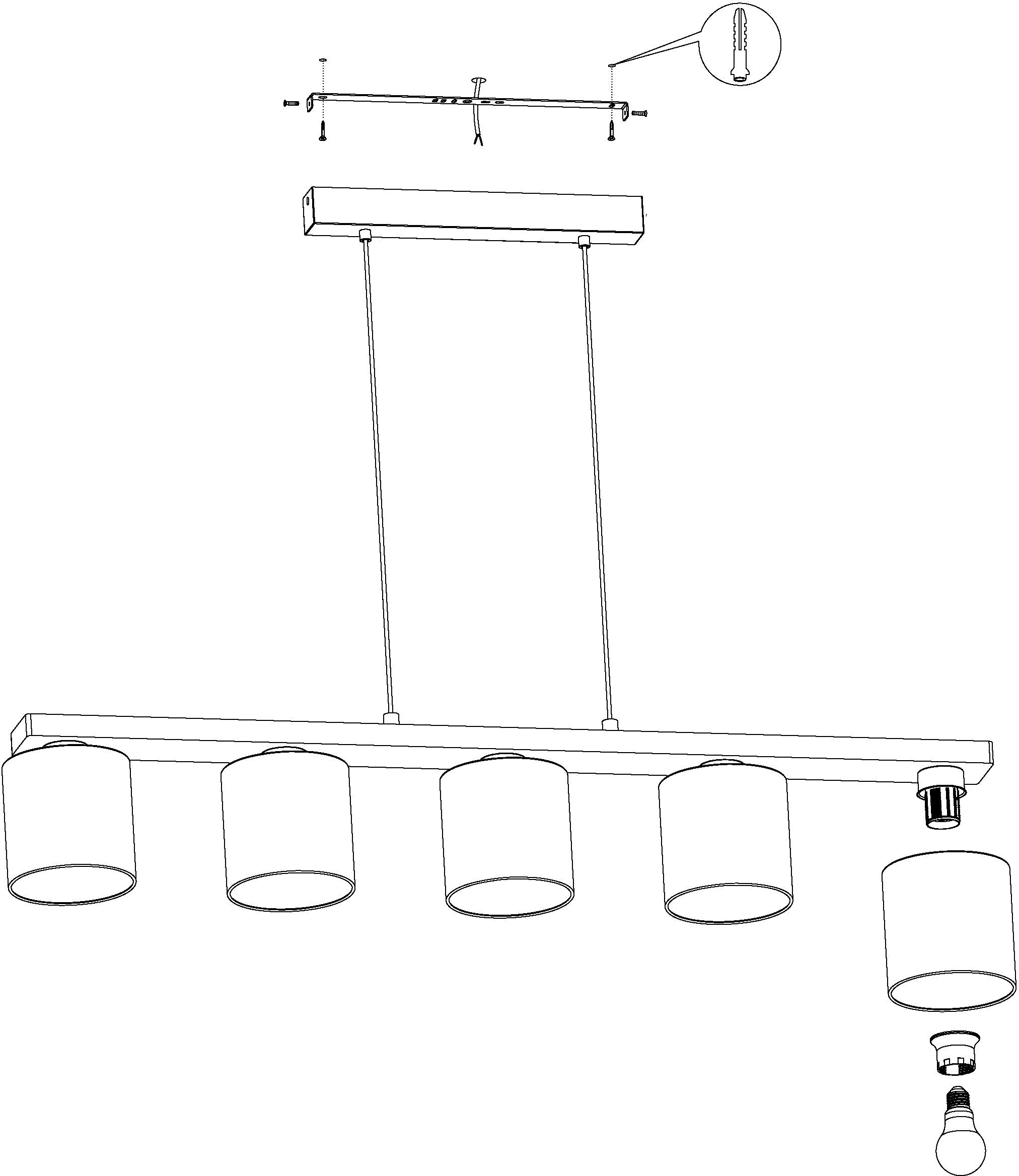 EGLO Hanglamp CASTRALVO Hanglamp, dimbaar (1 stuk)