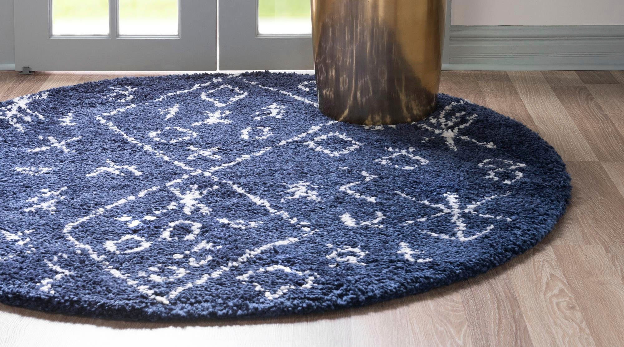 Myflair Möbel & Accessoires Hoogpolig vloerkleed Temara shag voorraadopruiming geweven, scandi design, ideaal in de woonkamer & slaapkamer