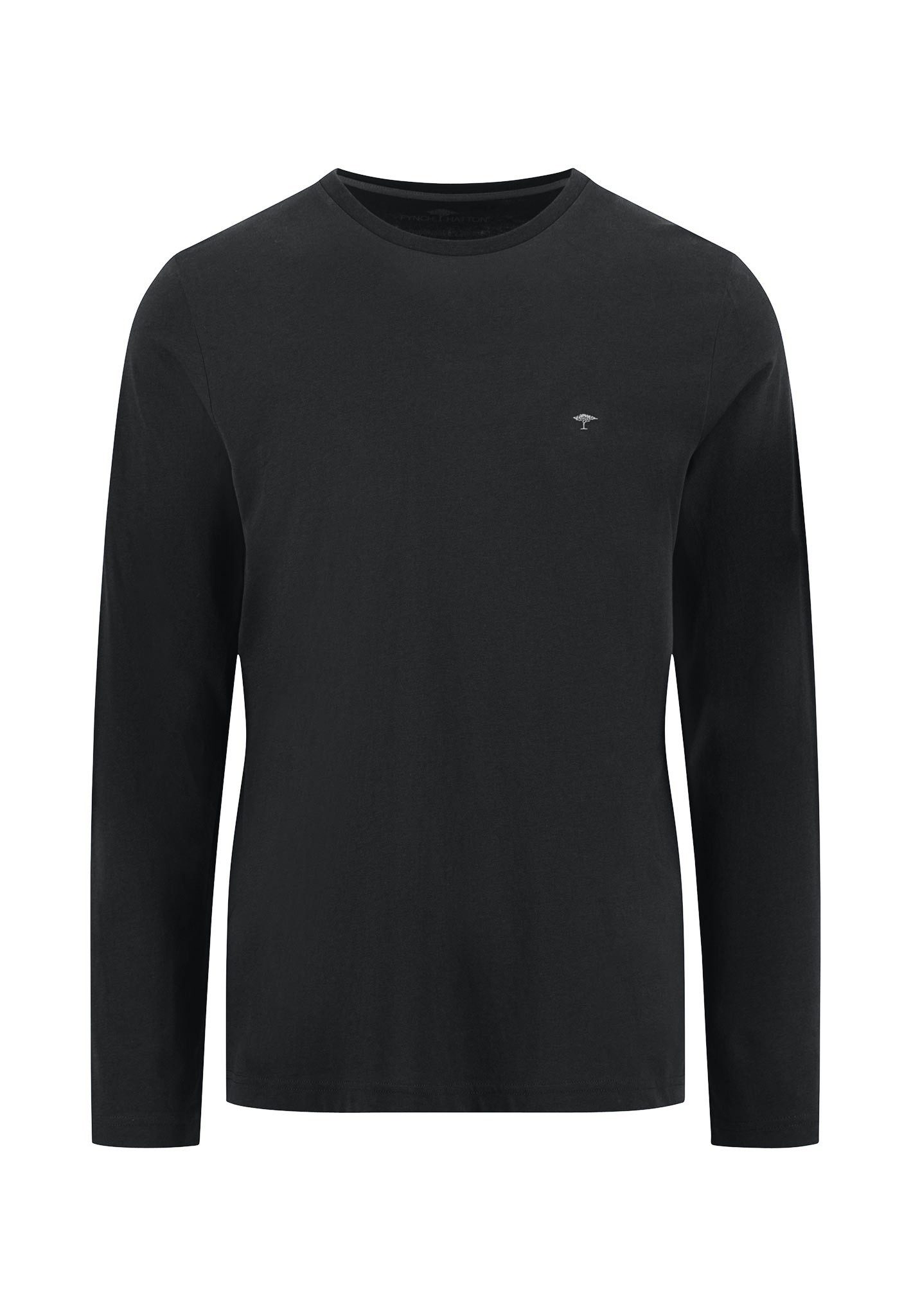 FYNCH-HATTON Shirt met lange mouwen met logo-borduursel op de borst