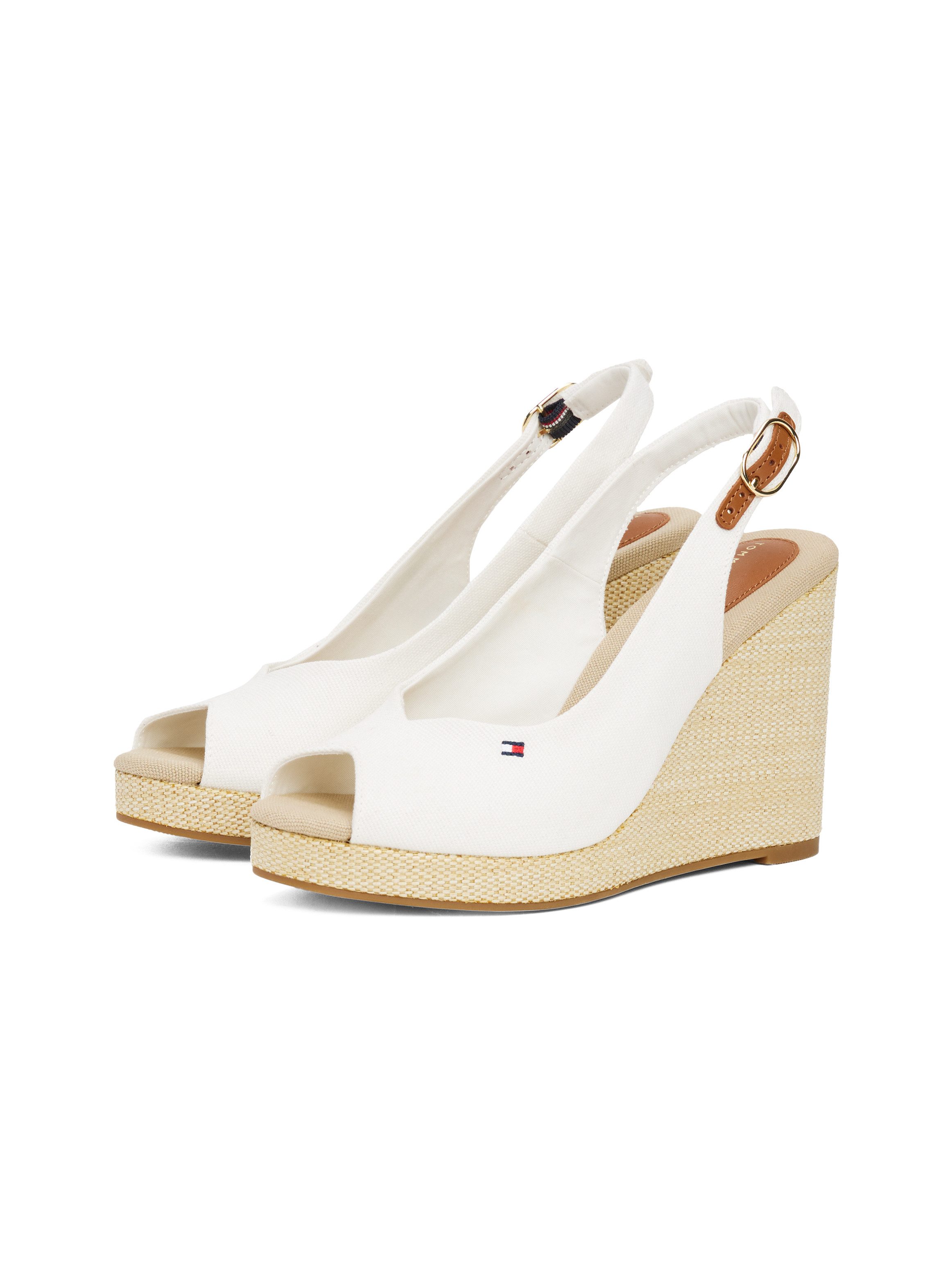 Tommy Hilfiger Highheel sandaaltjes FLAG HIGH WEDGE ESPAD SLINGBACK