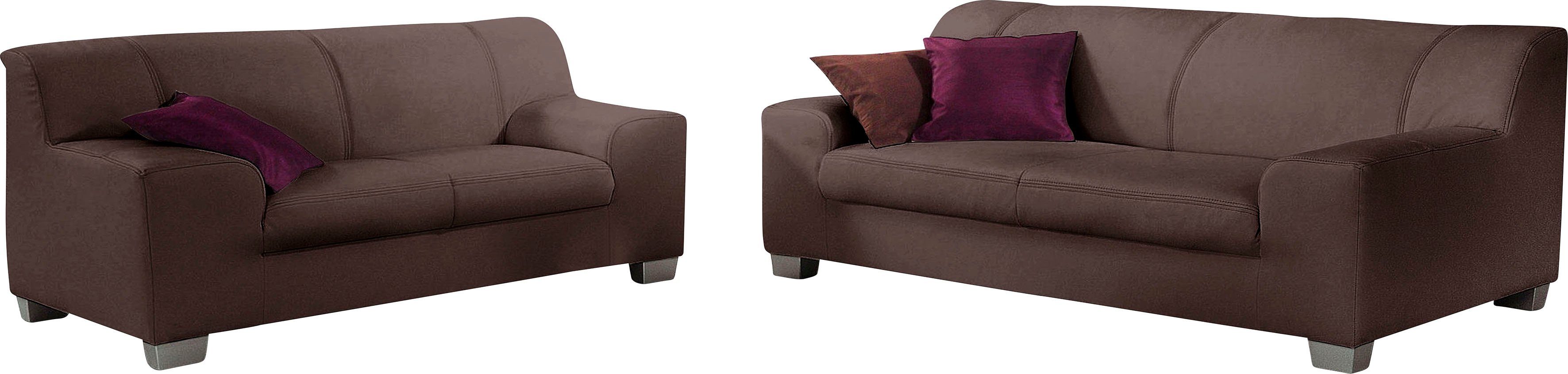 DOMO collection Zithoek Amando bestaand uit set van 2- en 3-zitsbank (voordeelset)