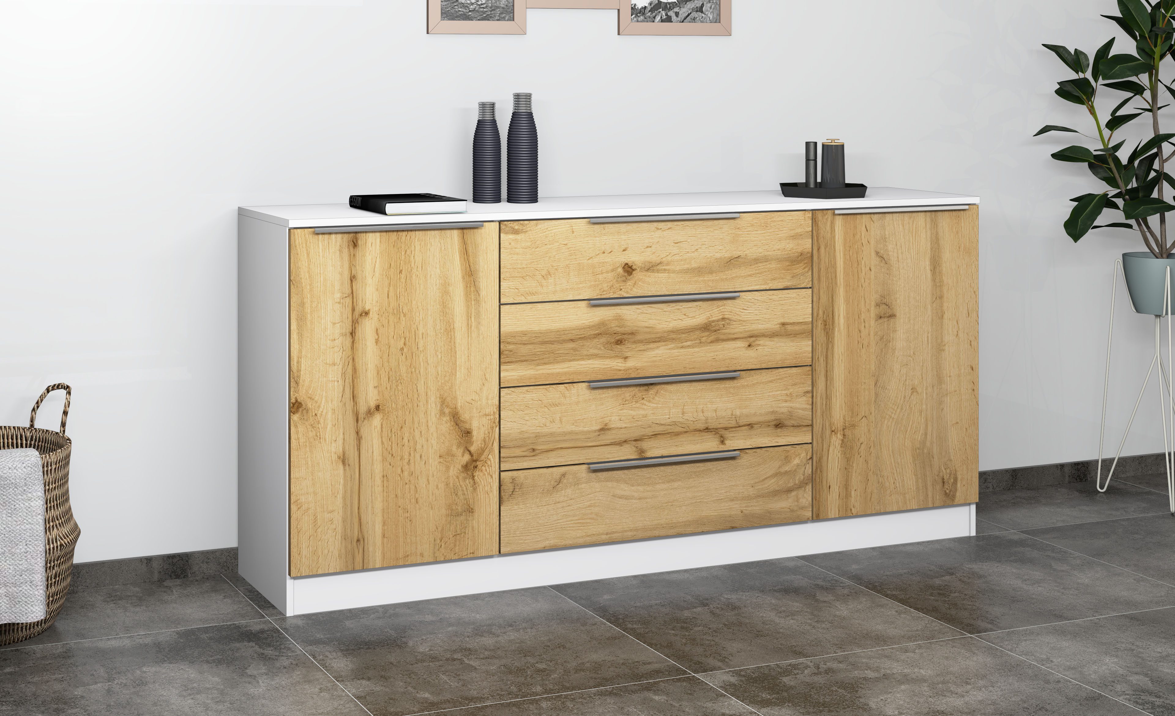 borchardt Möbel Kast Oliva Breedte 166 cm, met 4 lades