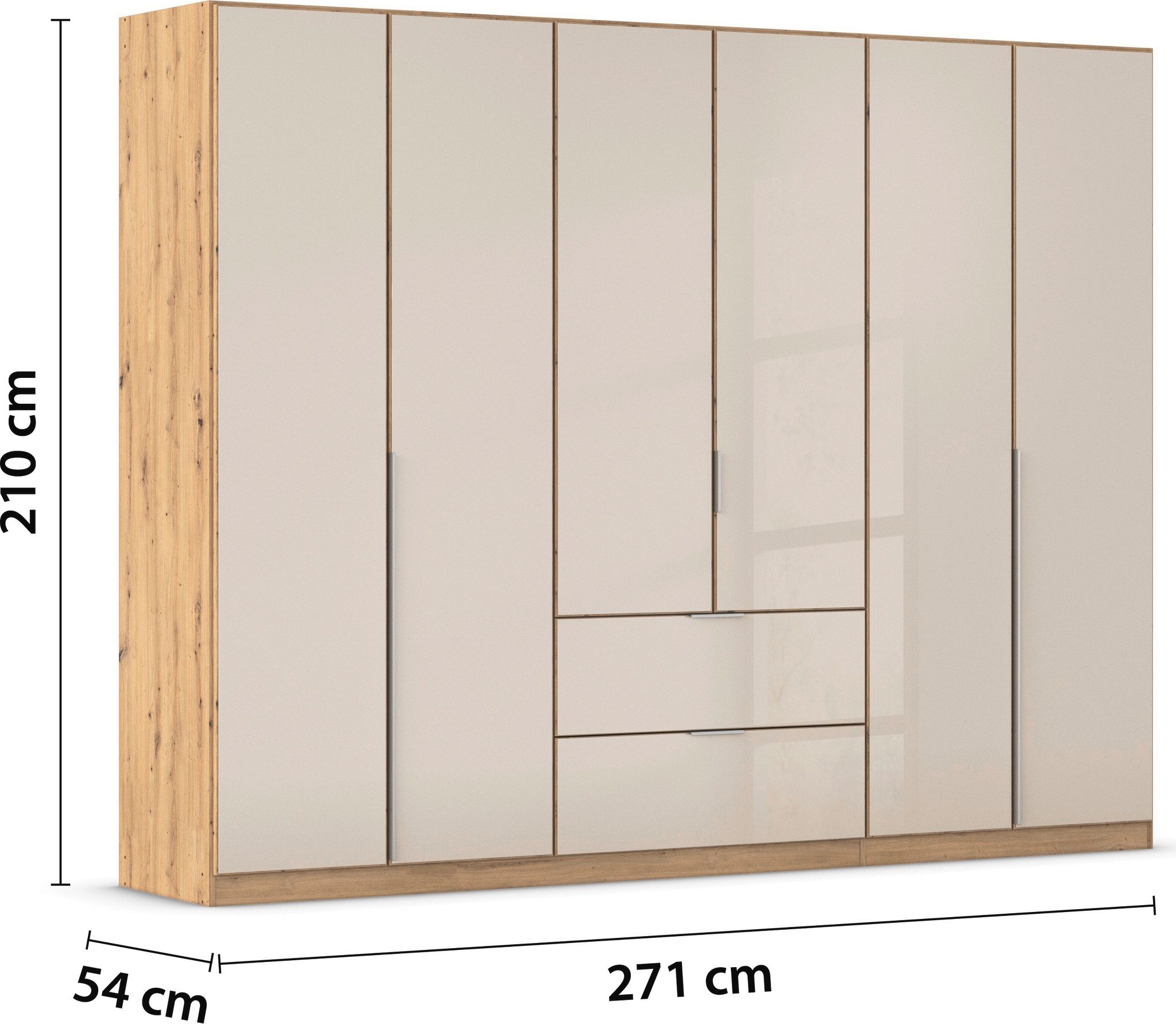 rauch Draaideurkast Kledingkasten kast garderobe AGORDO met glazen front