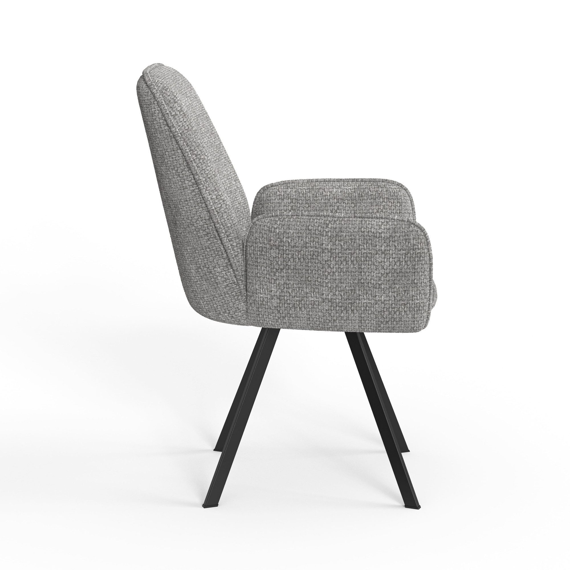 Home affaire Stoel met armleuningen Mily eetkamerstoel, gestoffeerde fauteuil, woonstoel, eetstoel met armleuningen (set, 2 stuks)