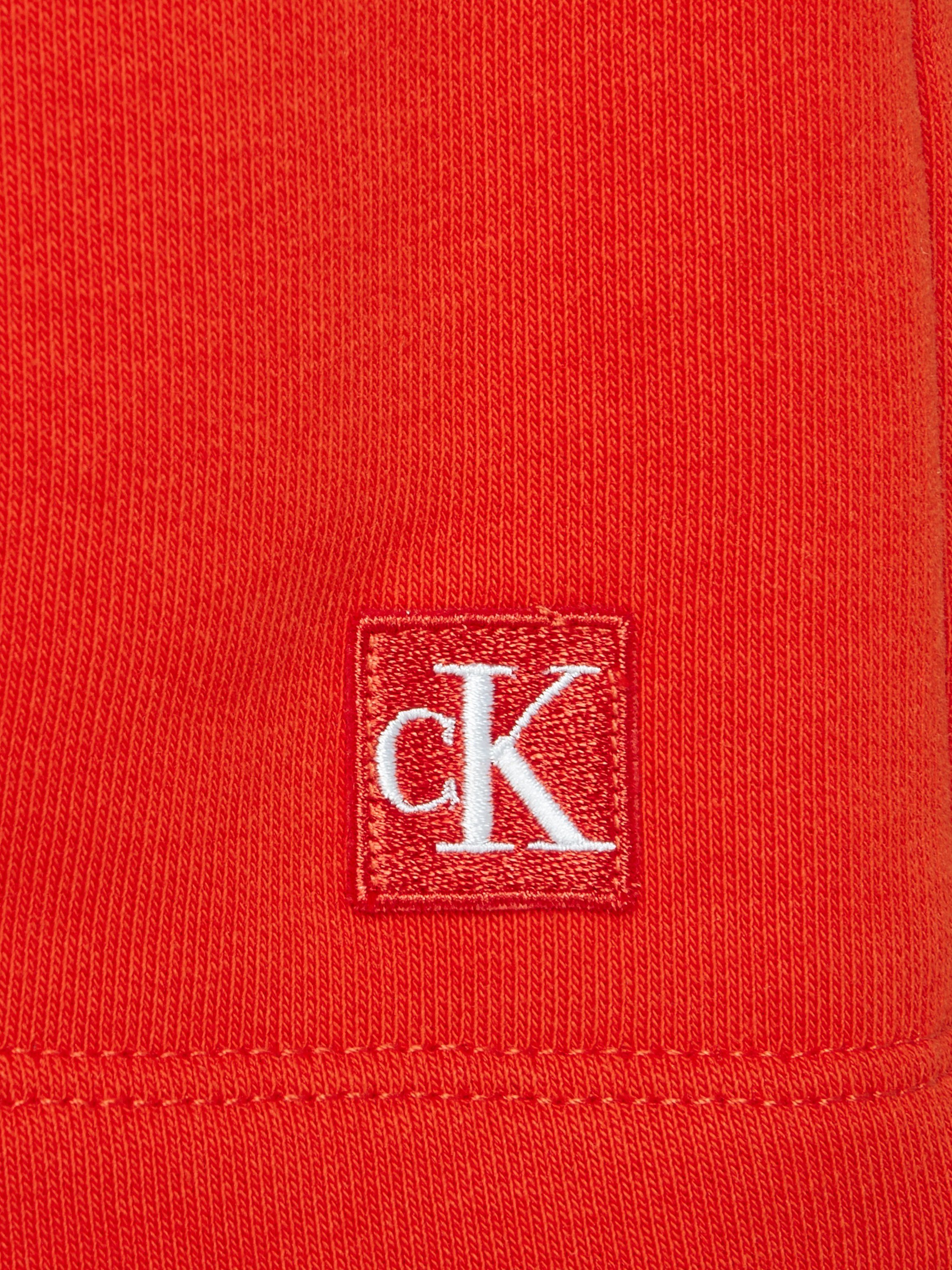 Calvin Klein Sweatshort CK EMBRO BADGE SHORTS met een logo-opschrift