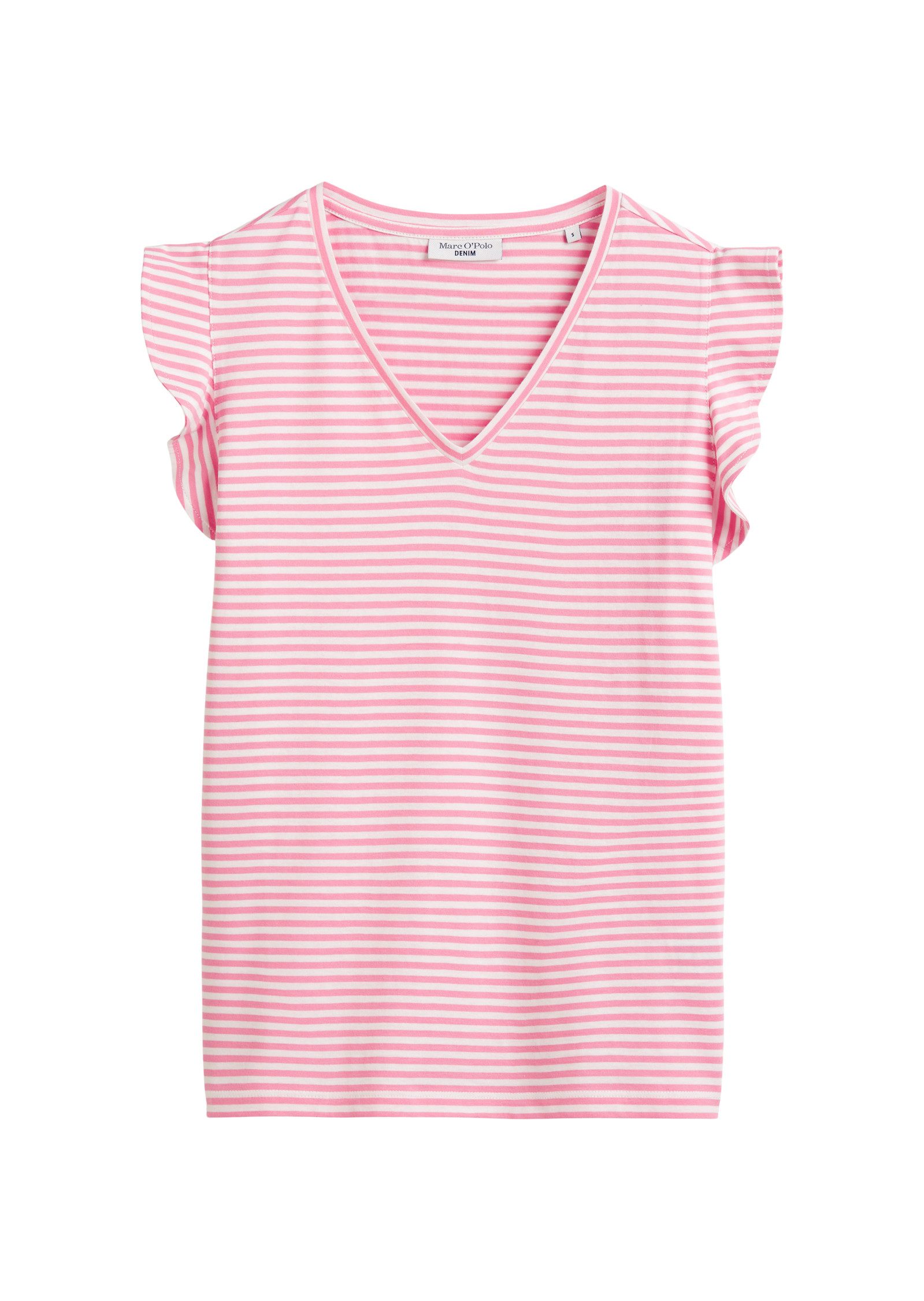Marc O'Polo DENIM T-shirt met tijdloos streepjespatroon