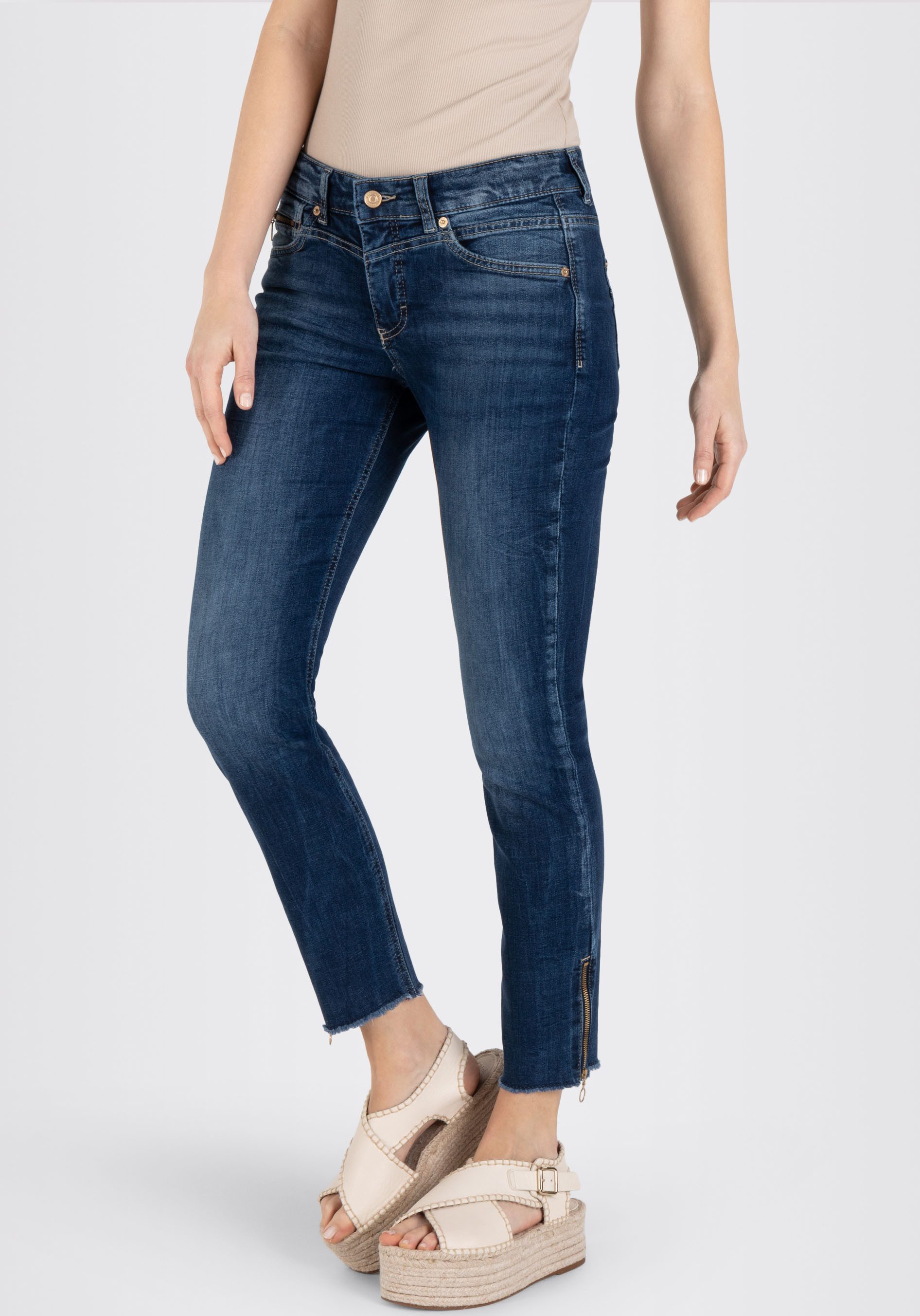 MAC Ankle jeans Rich-slim chic Met bijzonder kleingeldzakje
