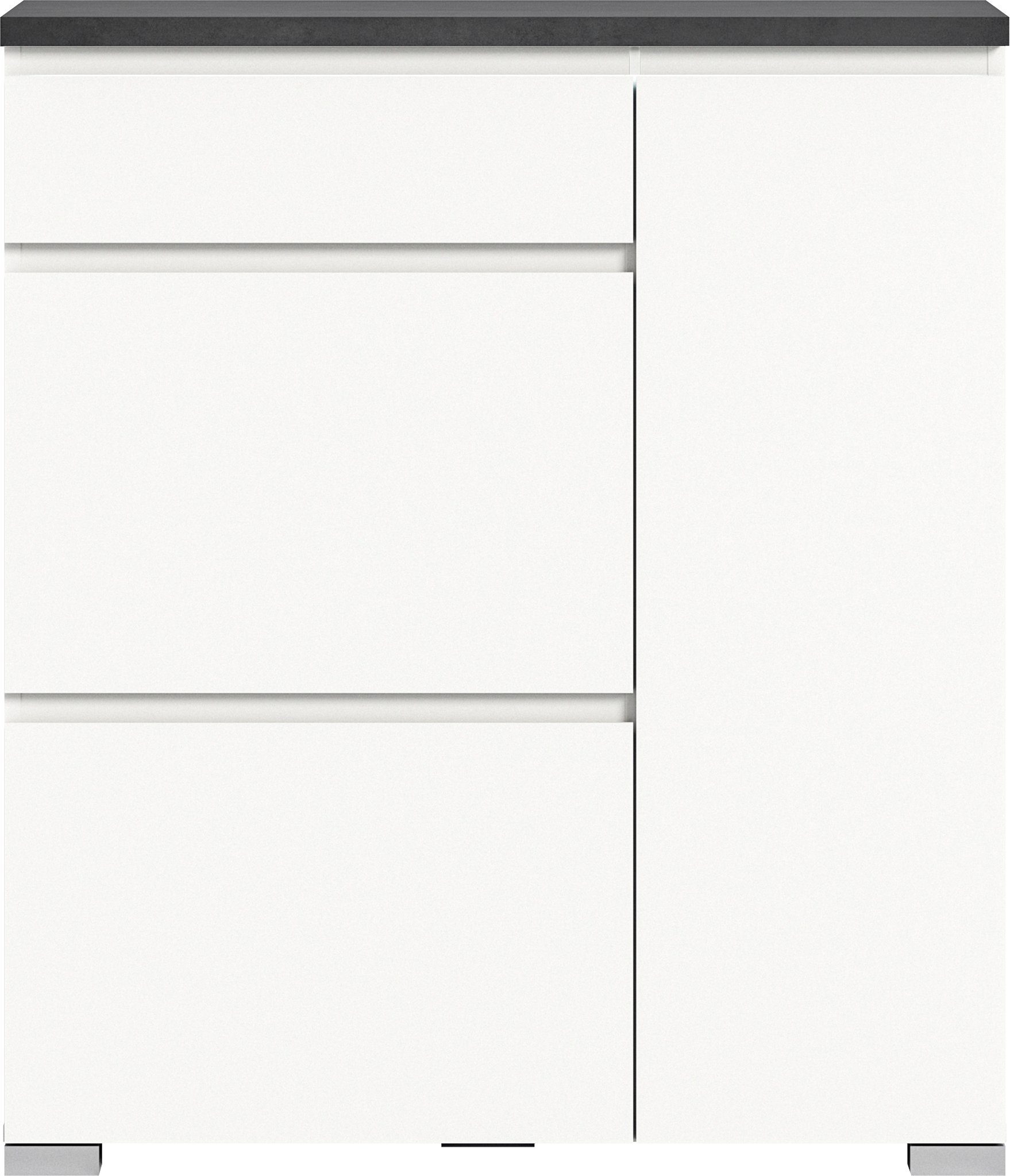 INOSIGN Schoenenkast Skoskap, Diepte 27 cm, 2 Deurtjes met schoenrol, 1 Lade, 1 Deur Plaats voor 6 paar schoenen, schoenenkipper, schoenenkast, schoenenrek, commode