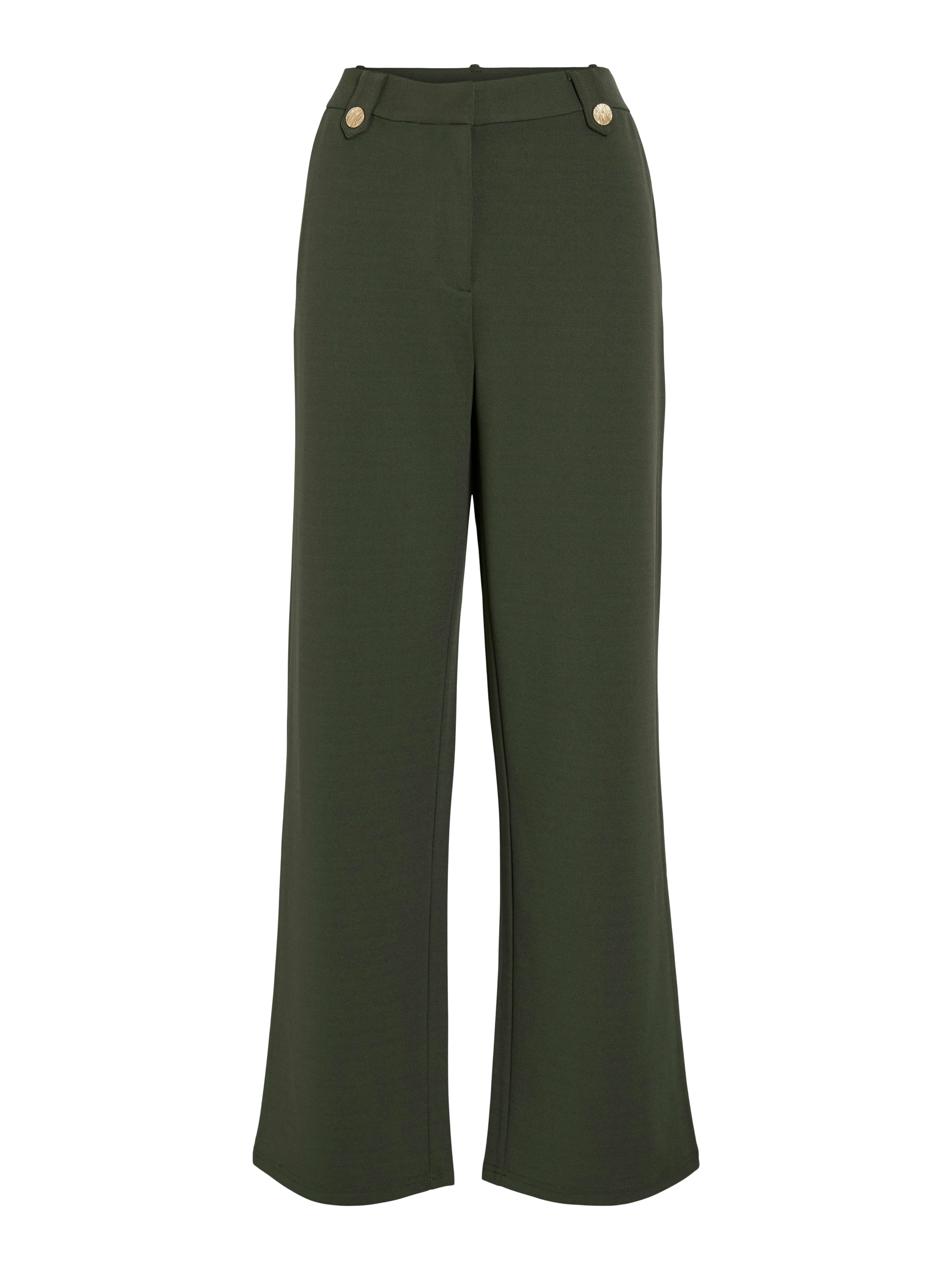 Vila Pantalon VICLUA HW WIDE BUTTON PANTS- NOOS