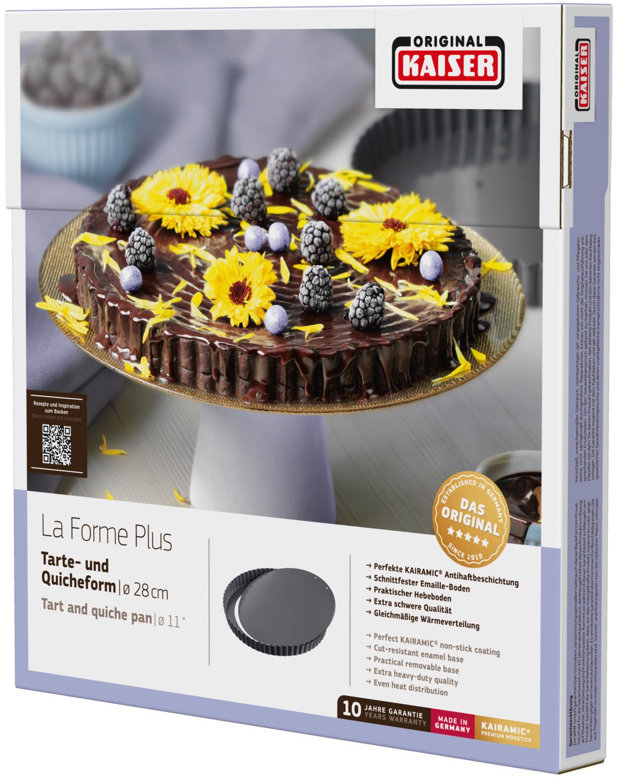 Kaiser Backformen Quichevorm La Forme Plus Anti-aanbak gecoat, ovenbestendig, Made in Germany