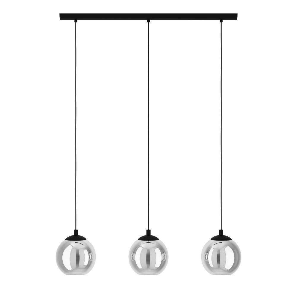 EGLO Hanglamp ARISCANI Hanglamp eettafel, hanglamp, rookglas zwart, E27, 76,5 cm (1 stuk)