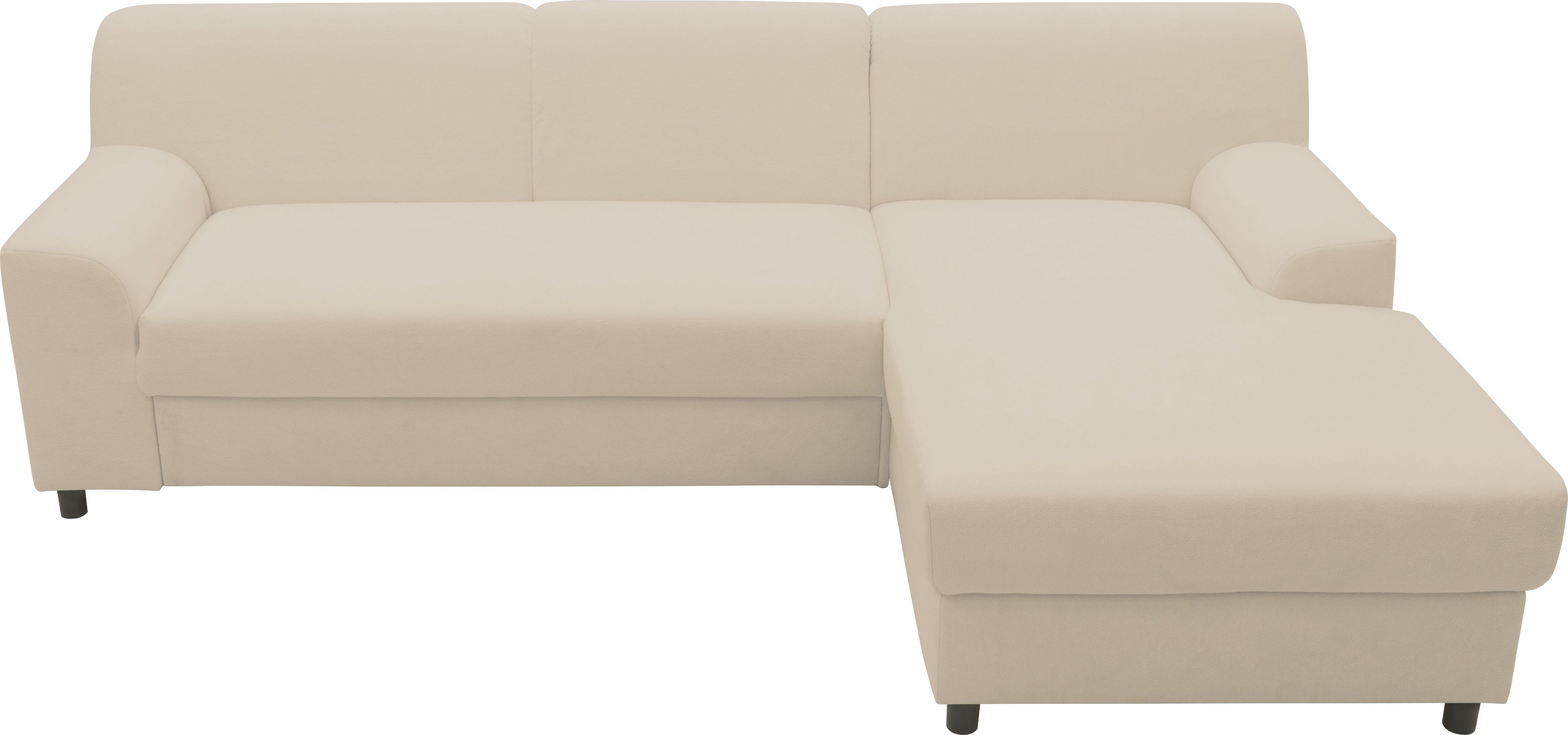 INOSIGN Hoekbank Turah 2, L-vorm, in Cord en waterafstotende microvezel, Vering B/D/H: 241/146/79 cm, incl. sierkussen, optioneel met bedfunctie