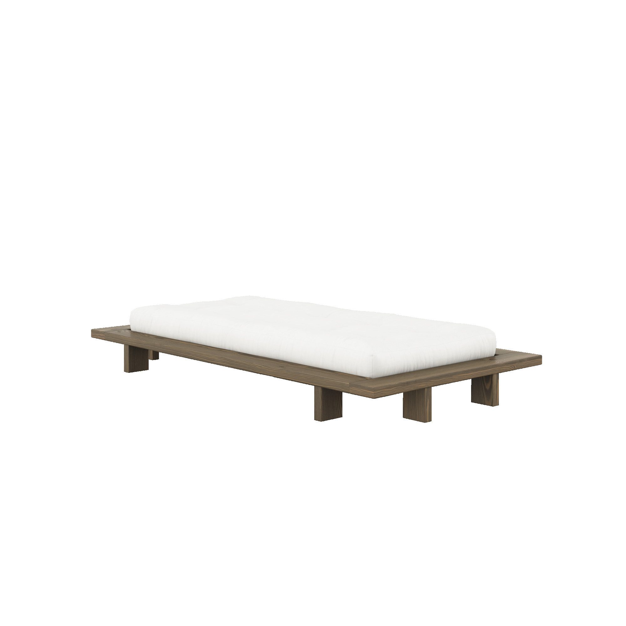 Karup Bedframe JAPAN BED grondbed, houten frame, futonbed, jeugdbed, houten bed Massief houten bed met lattenbodem, massief grenen, bed zonder